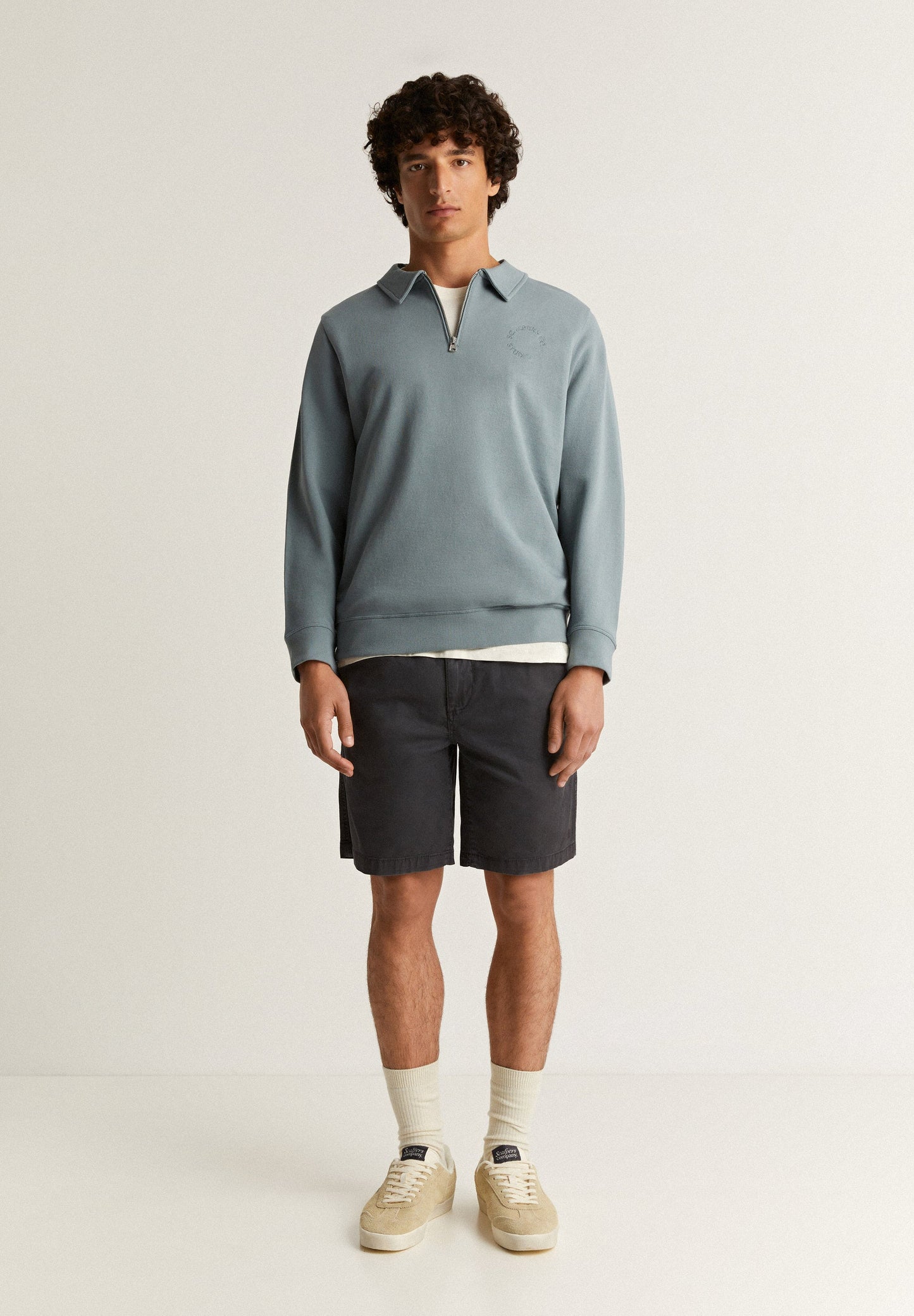 ZIP COLLAR SWEATSHIRT