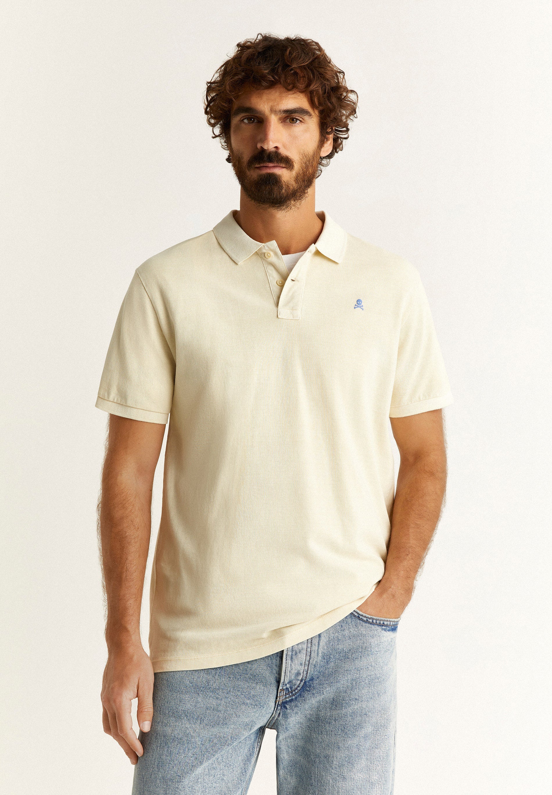 POLO SHIRT WITH CONTRAST SKULL