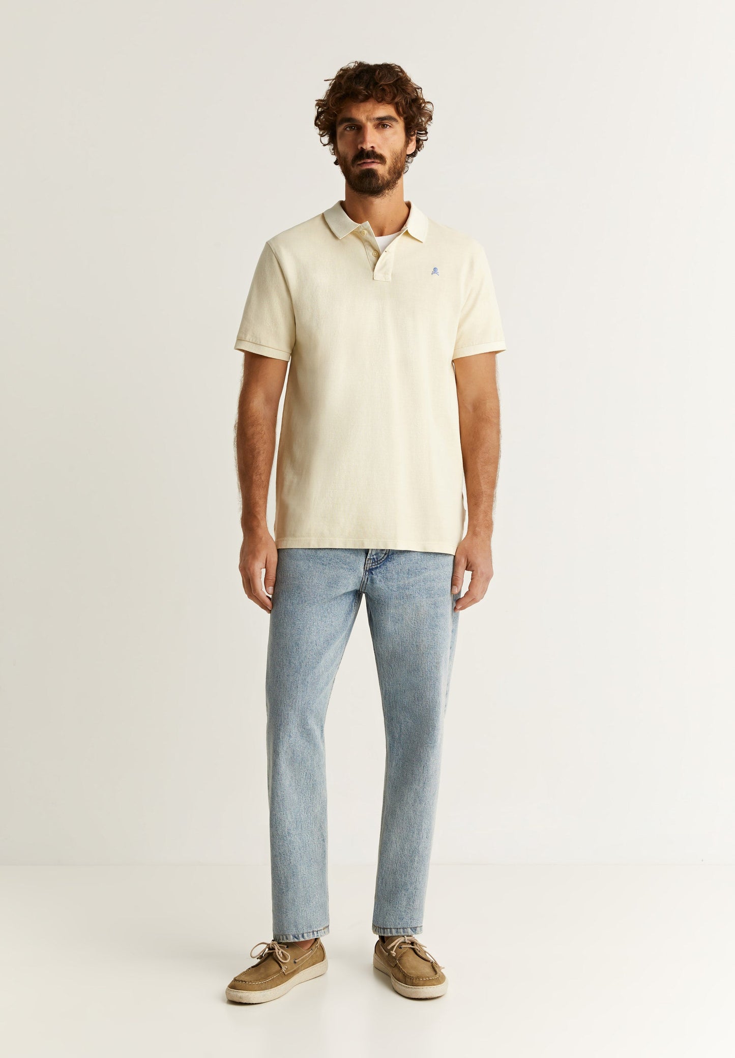 POLO SHIRT WITH CONTRAST SKULL