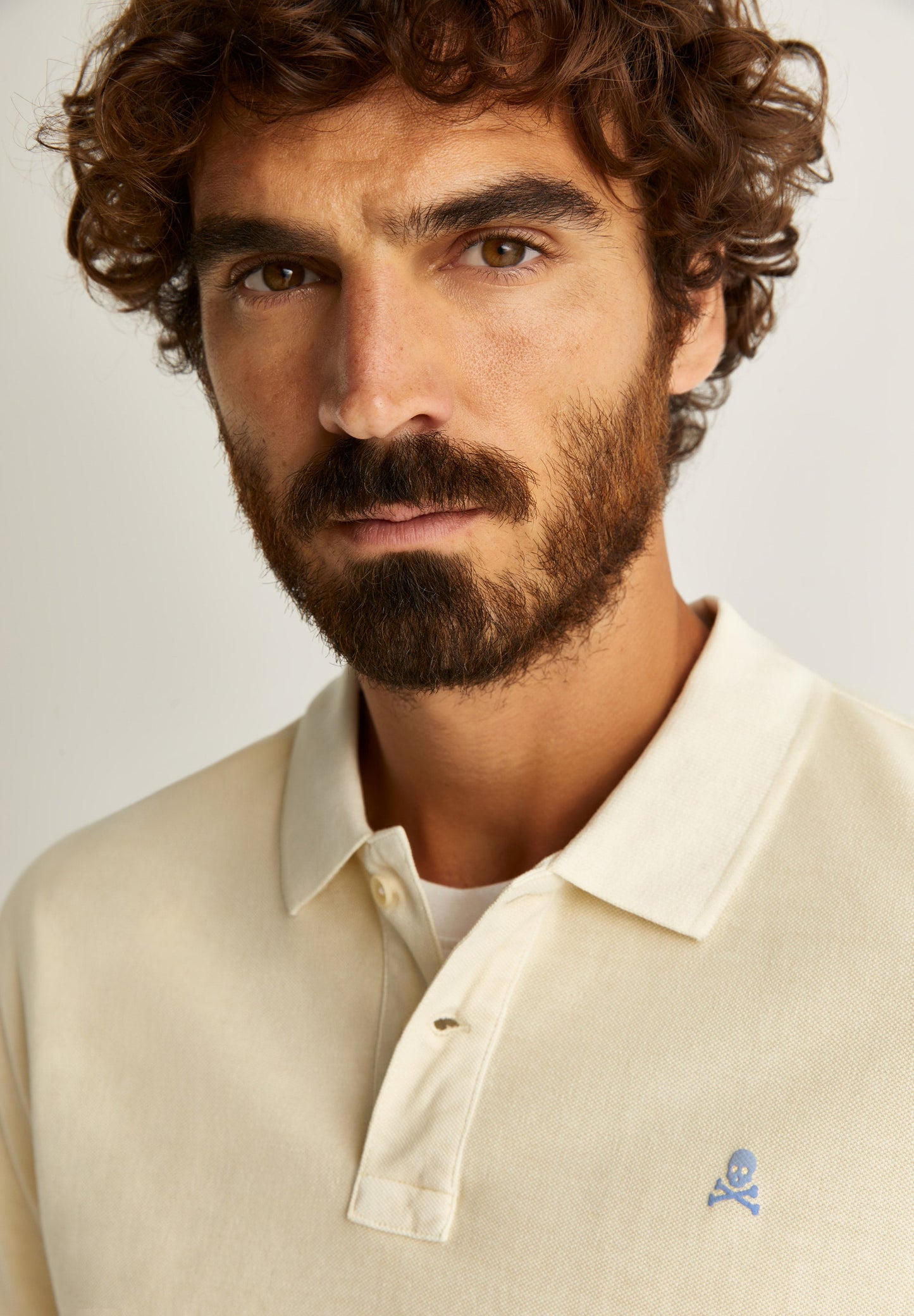 POLO SHIRT WITH CONTRAST SKULL