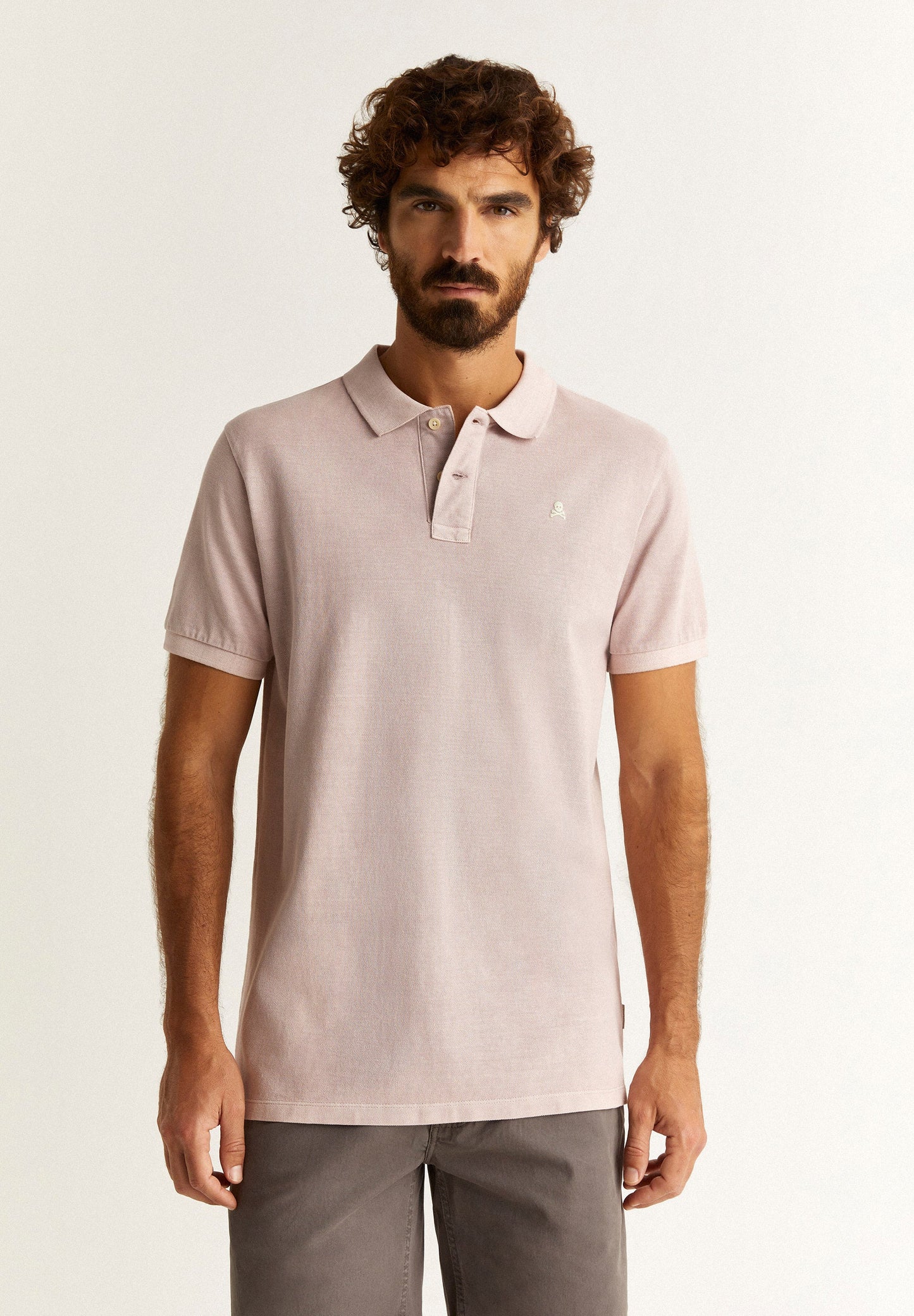 POLO SHIRT WITH CONTRAST SKULL