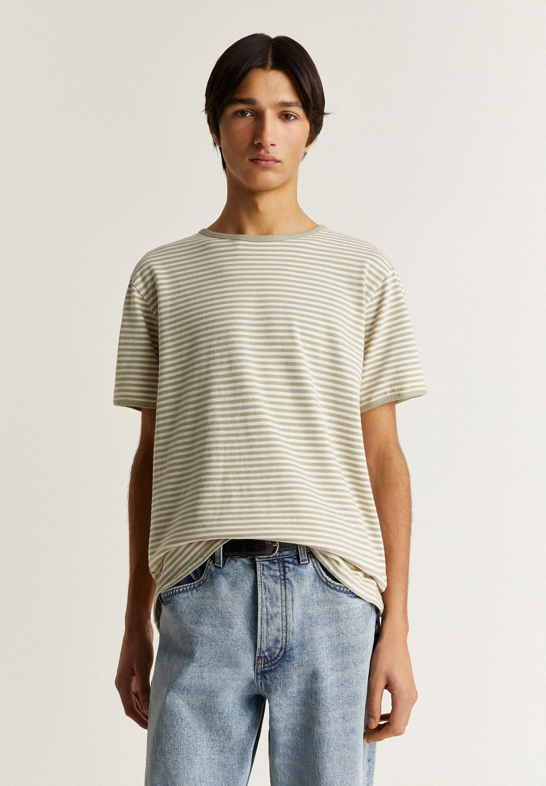 STRIPED COTTON T-SHIRT