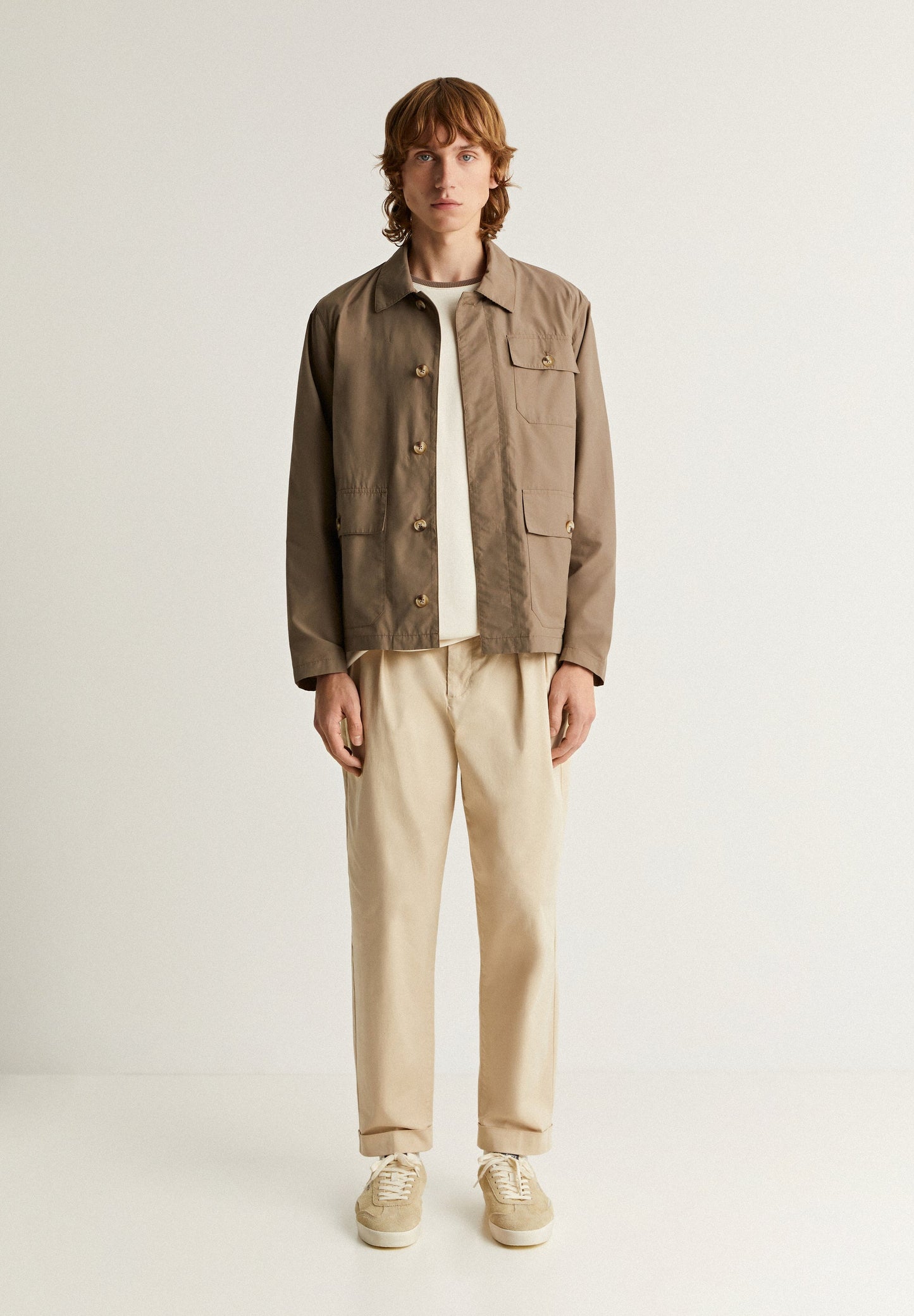 OVERSHIRT WITH CORDUROY COLLAR DETAIL