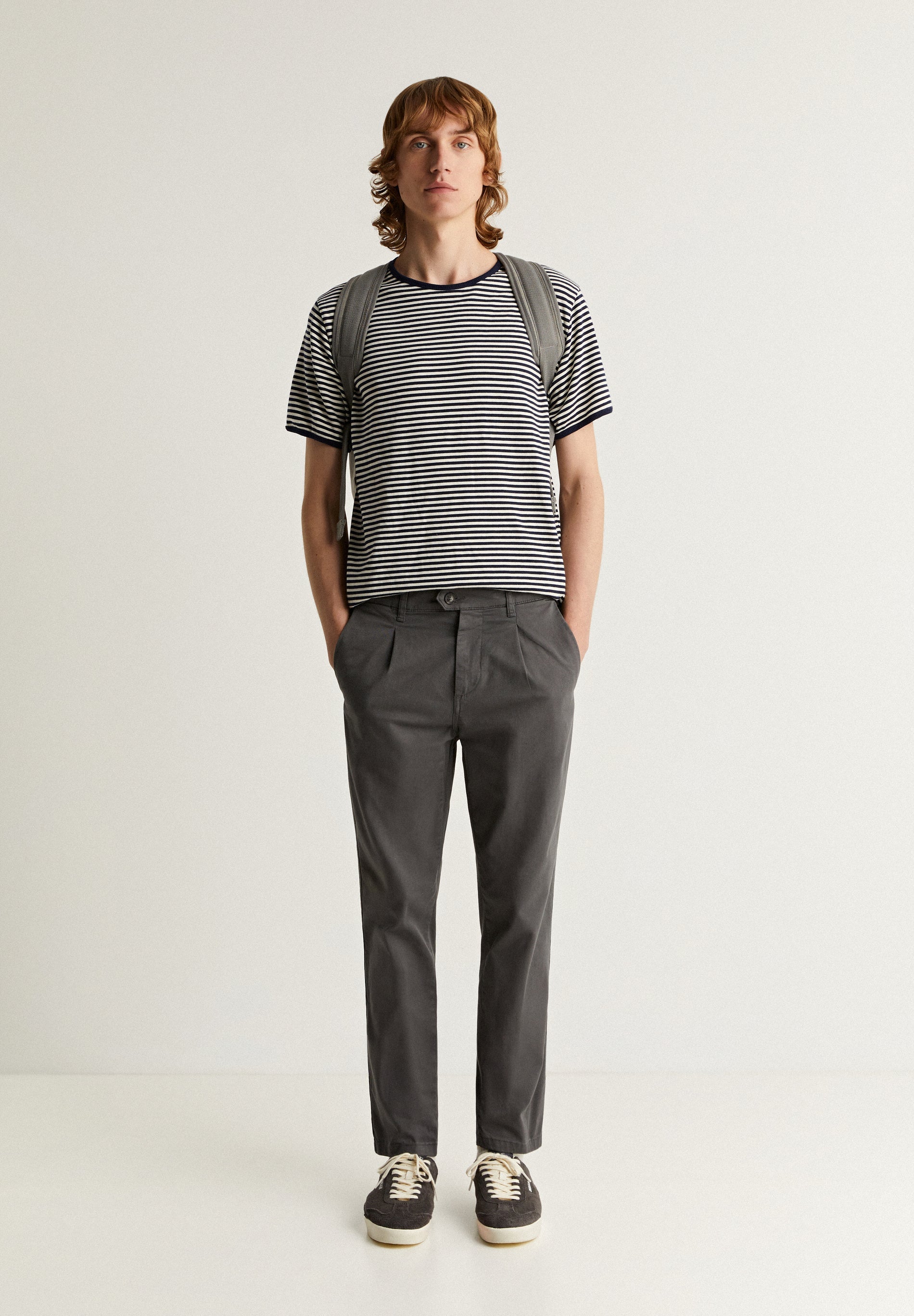 RELAXED CHINO TROUSERS WITH DARTS