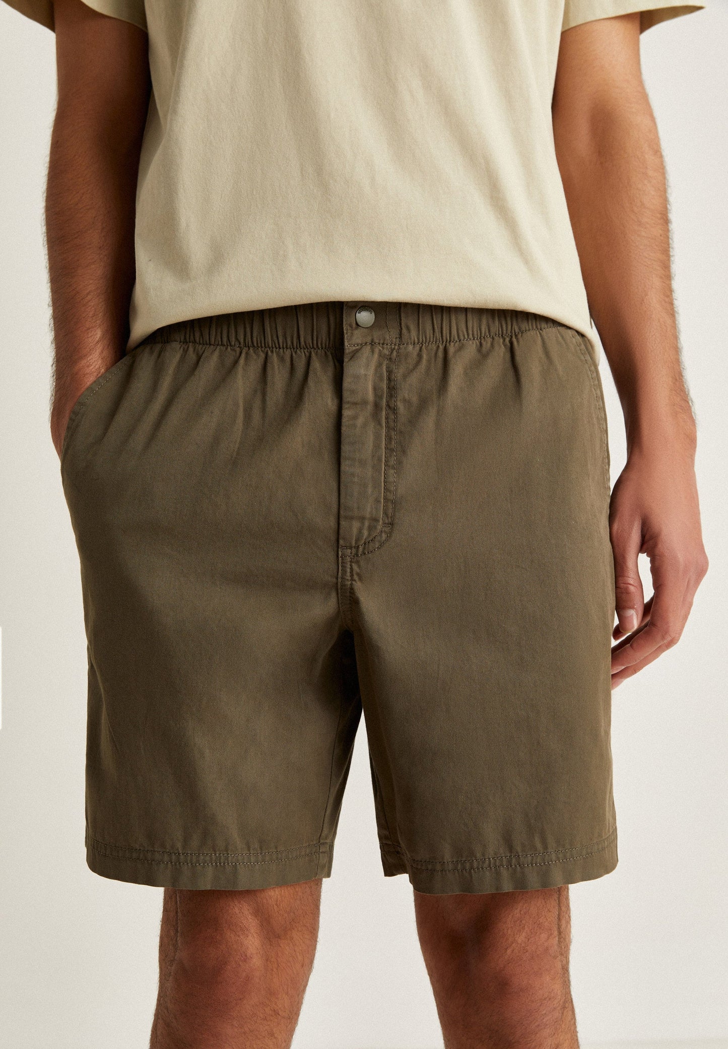 COTTON BERMUDA SHORTS WITH ELASTIC WAIST