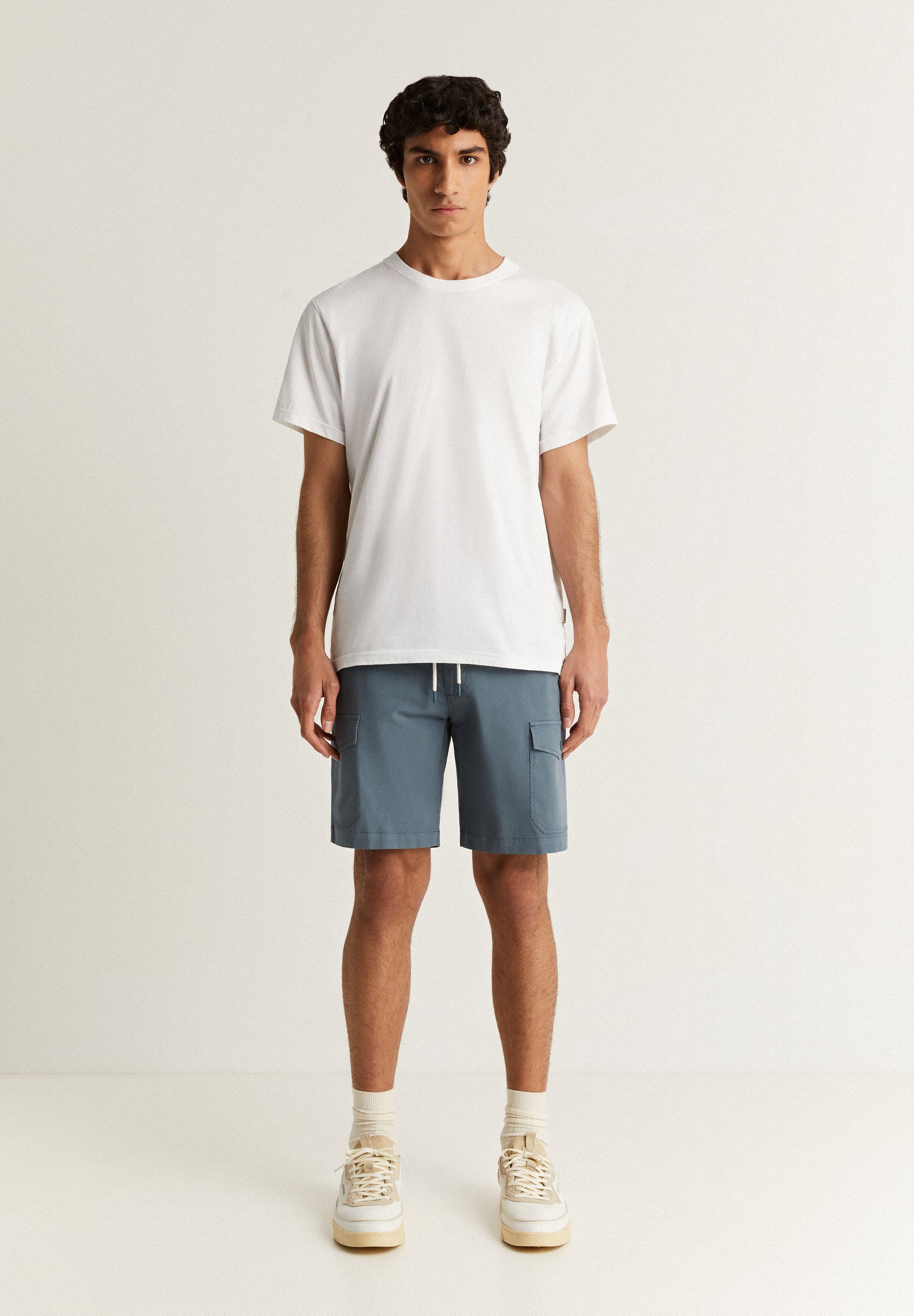 CARGO BERMUDA SHORTS WITH CONTRAST DRAWSTRING