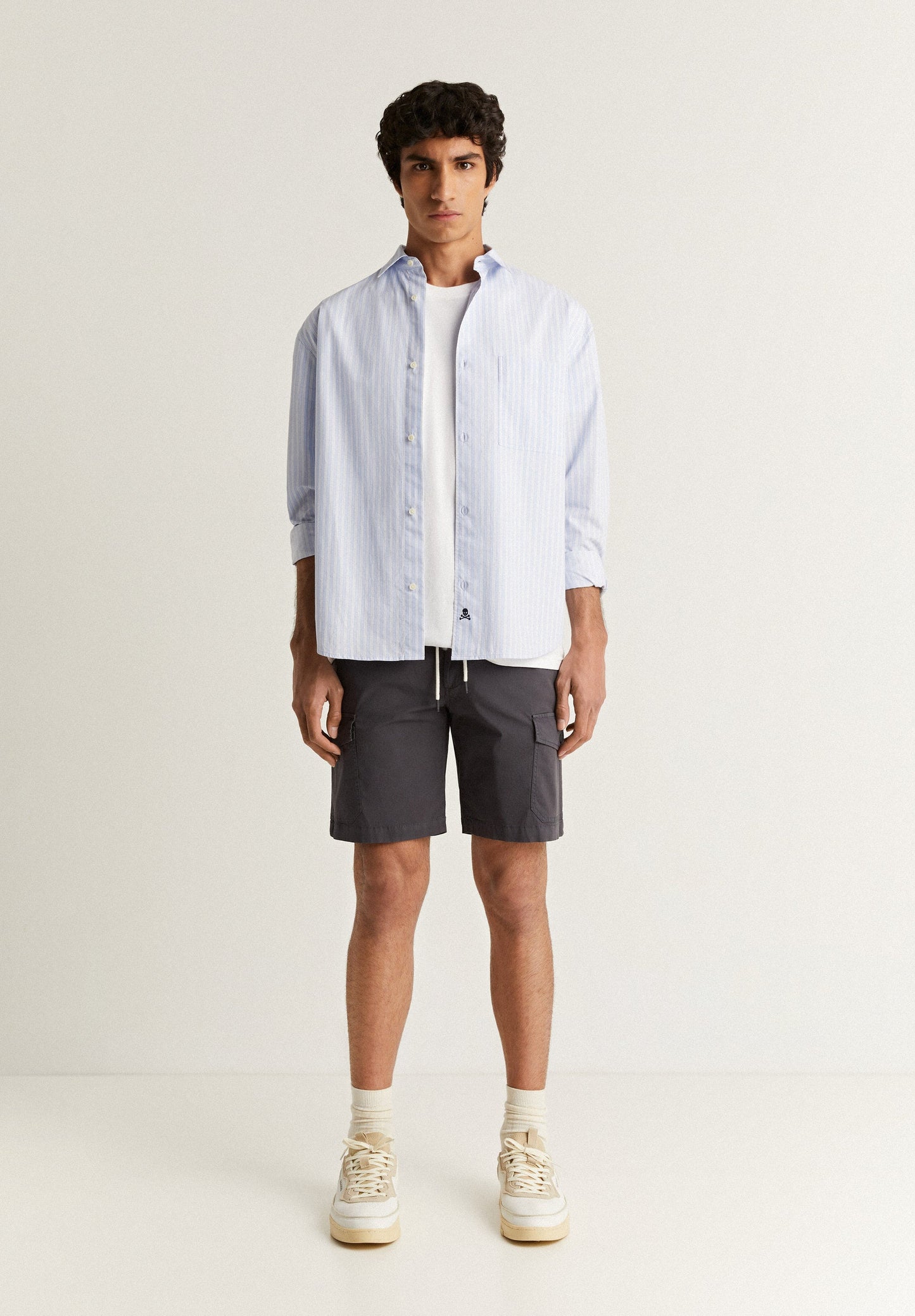 CARGO BERMUDA SHORTS WITH CONTRAST DRAWSTRING