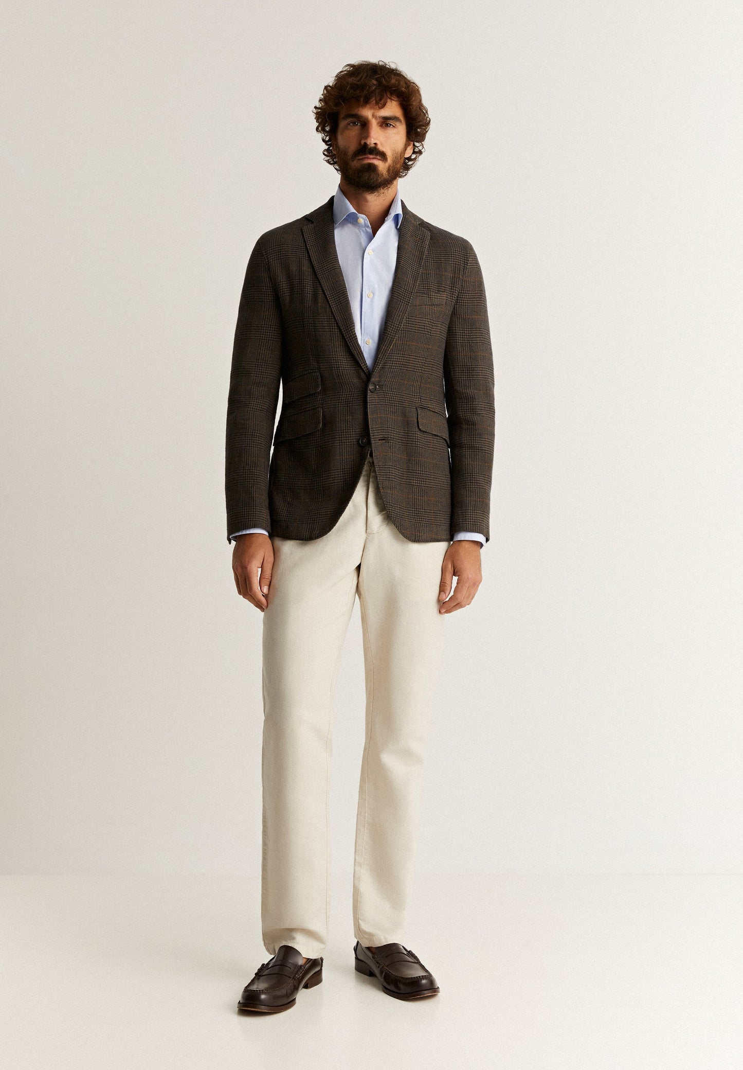 GLEN PLAID LINEN BLAZER