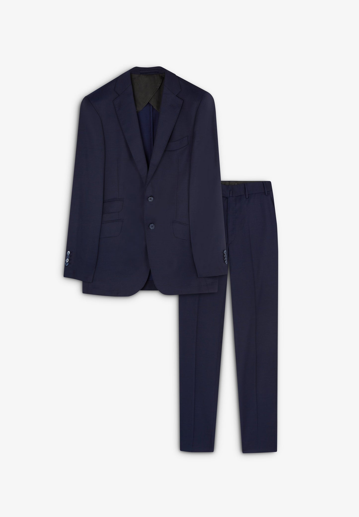 CLASSIC PLAIN-COLOURED NAVY BLUE SUIT