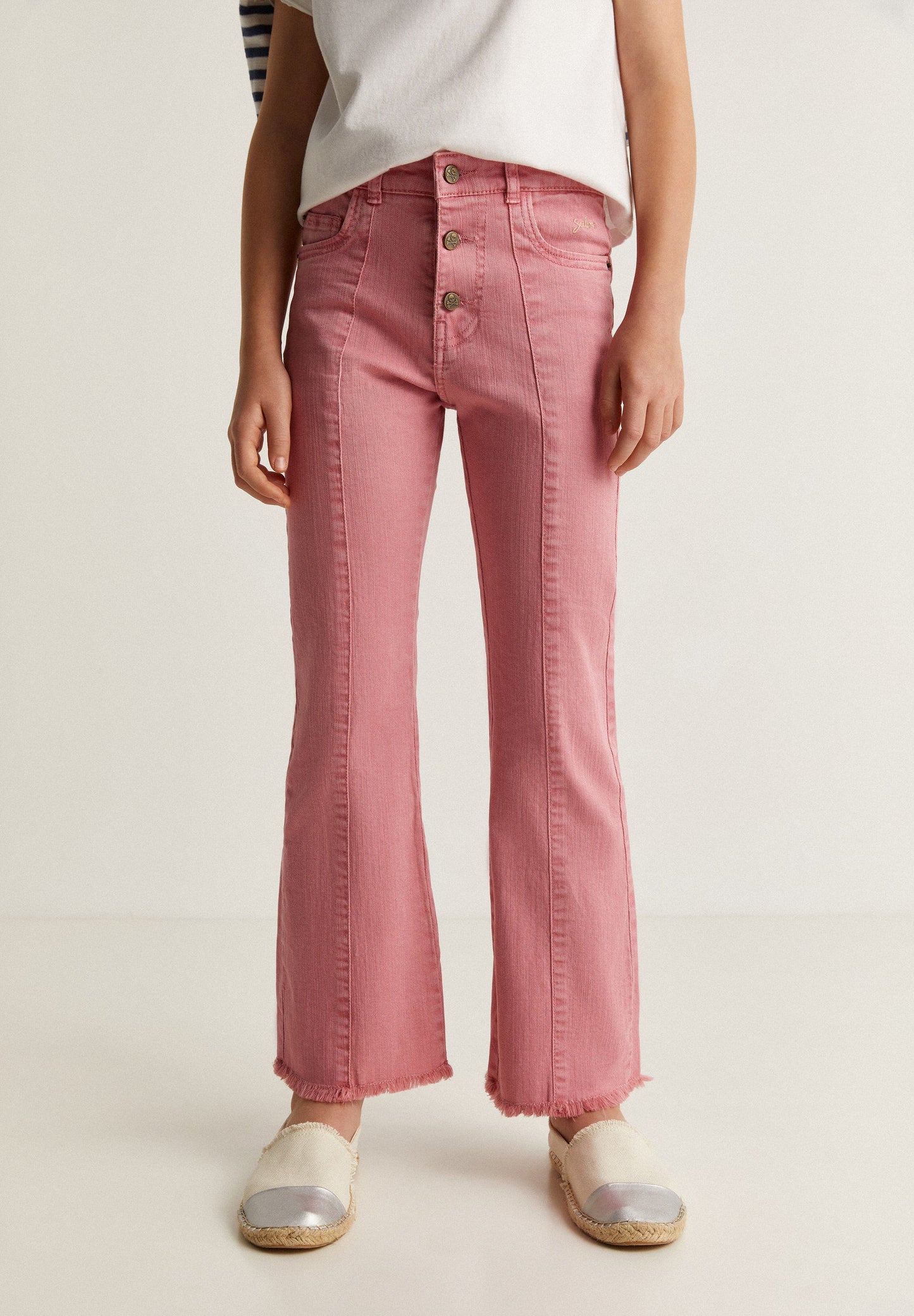 FLARED TROUSERS WITH BUTTONS