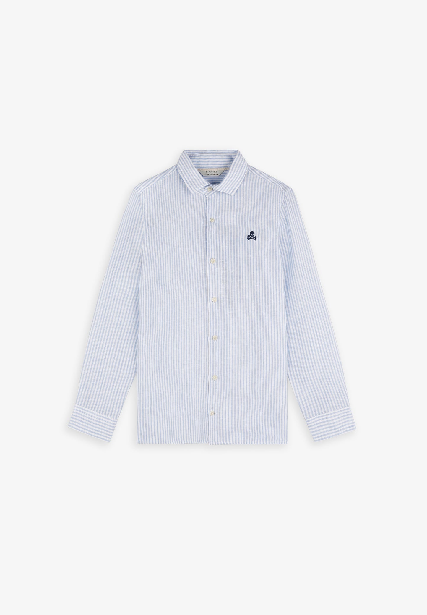 LINEN SHIRT WITH CUTAWAY COLLAR