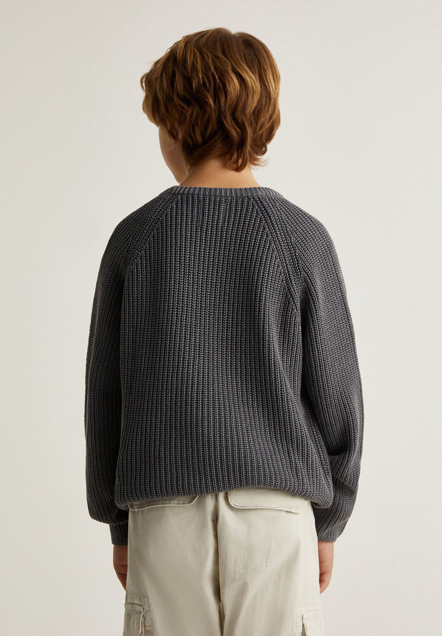 FADED SWEATER WITH CONTRAST SKULL