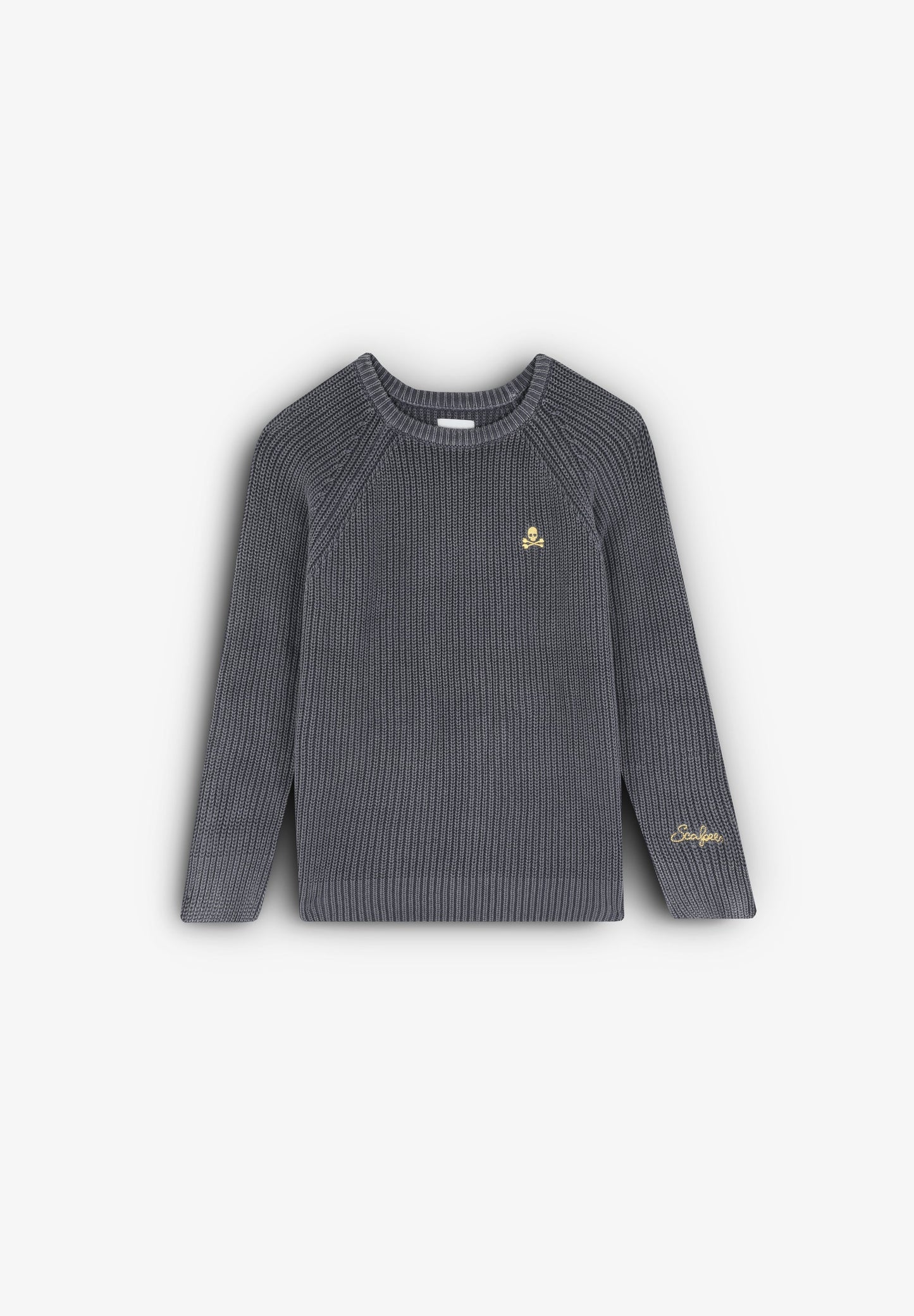 FADED SWEATER WITH CONTRAST SKULL