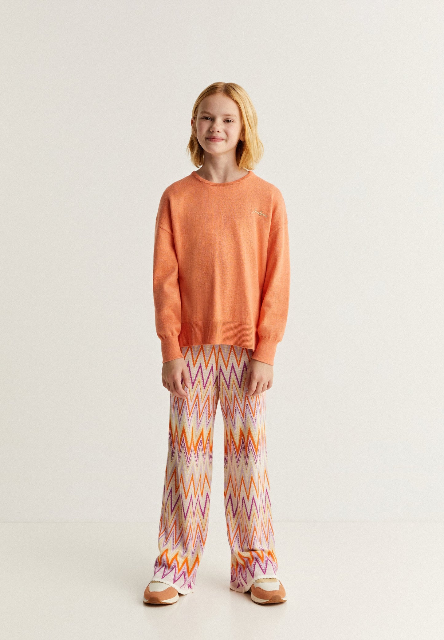 SWEATER WITH CONTRAST LUREX SKULL ON THE BACK