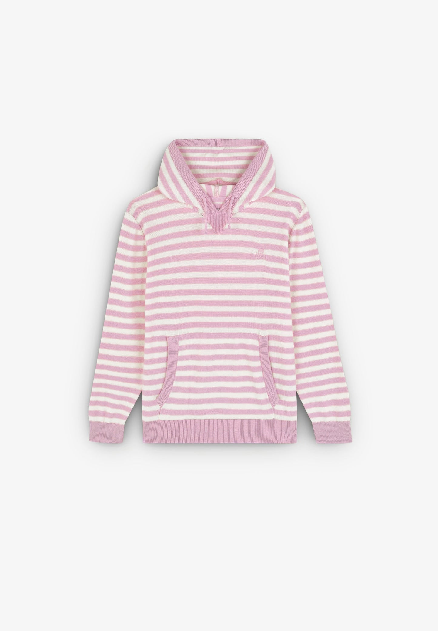STRIPED SWEATER WITH HOOD