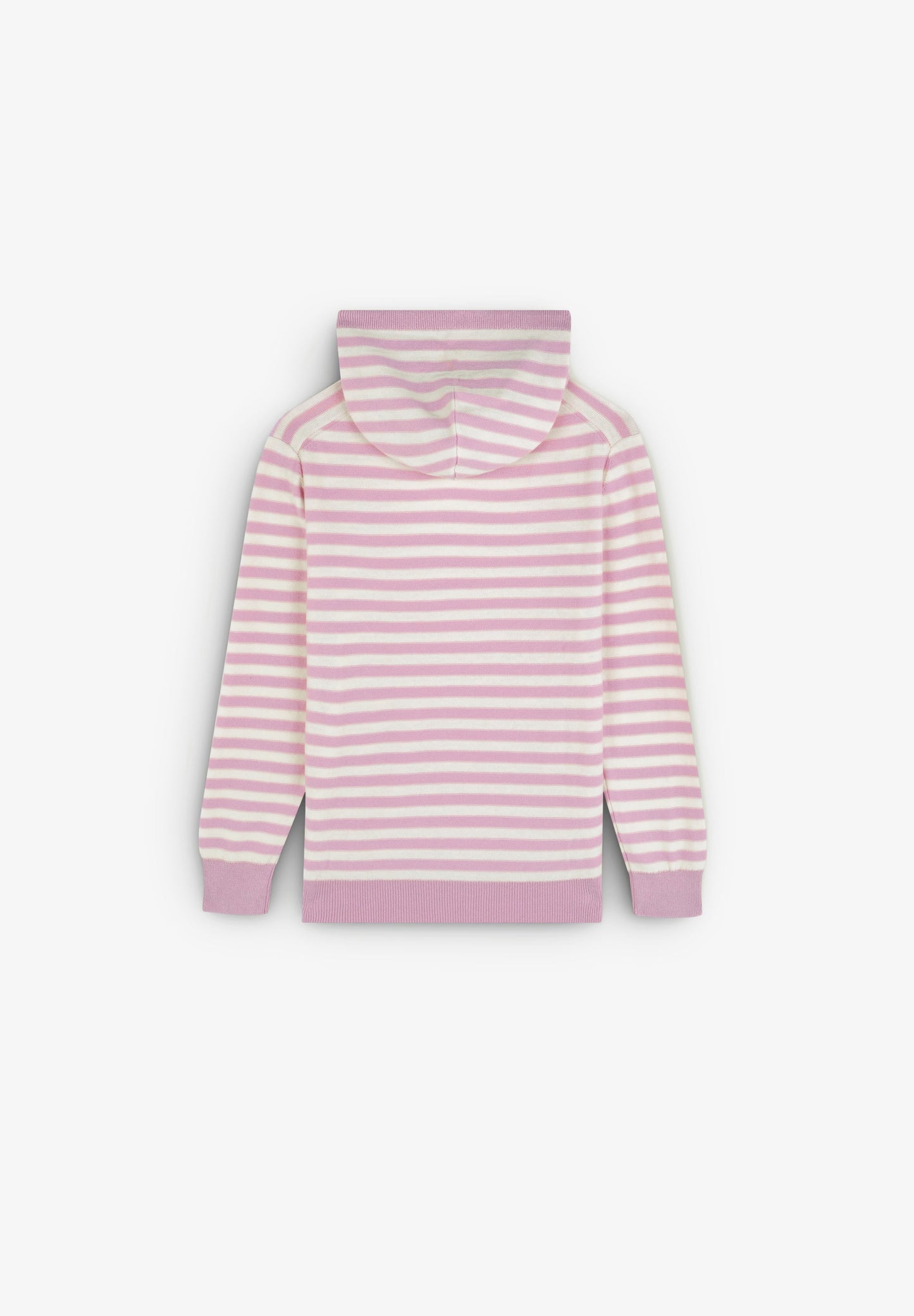 STRIPED SWEATER WITH HOOD