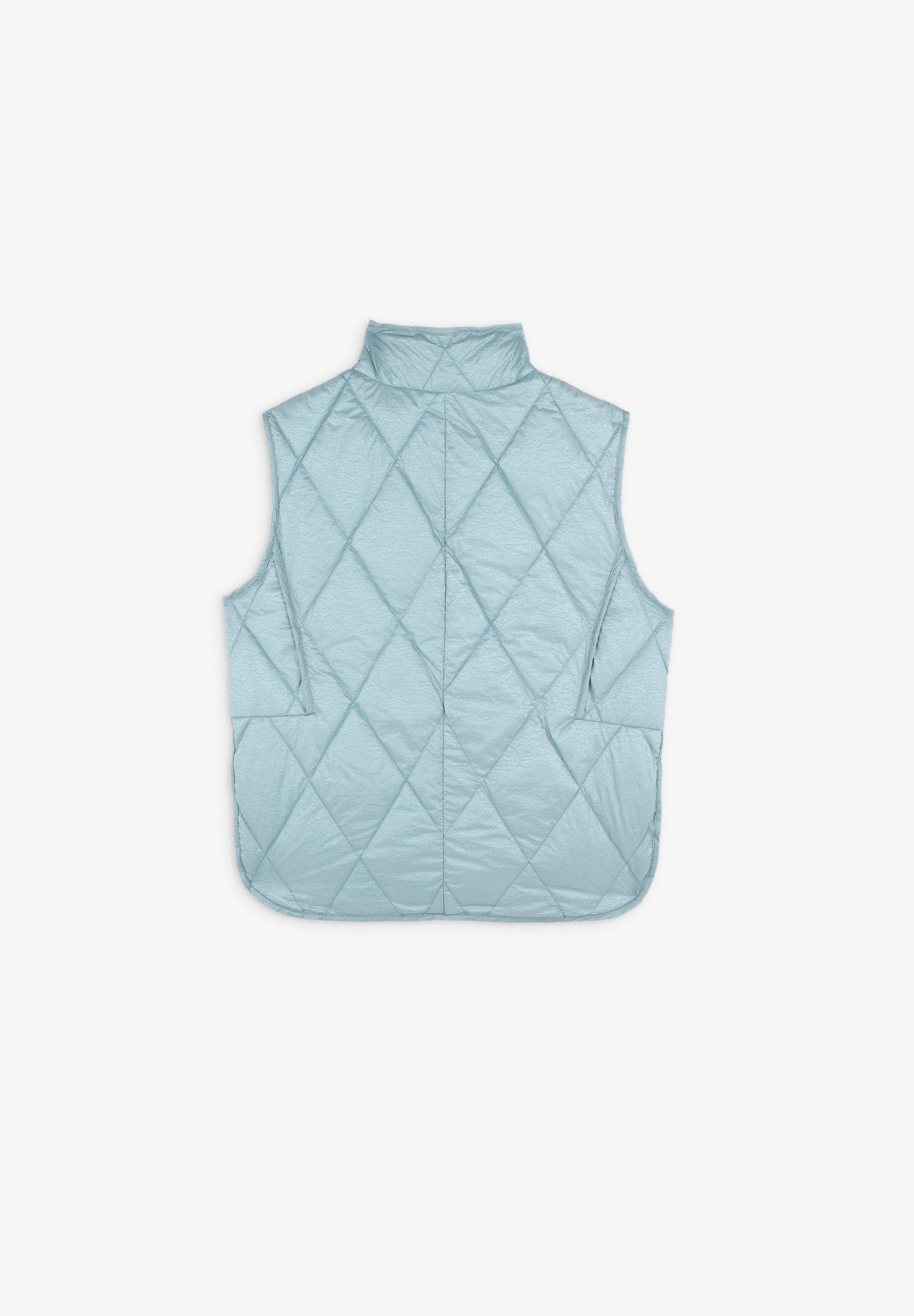 METALLIC PUFFER VEST WITH POCKETS