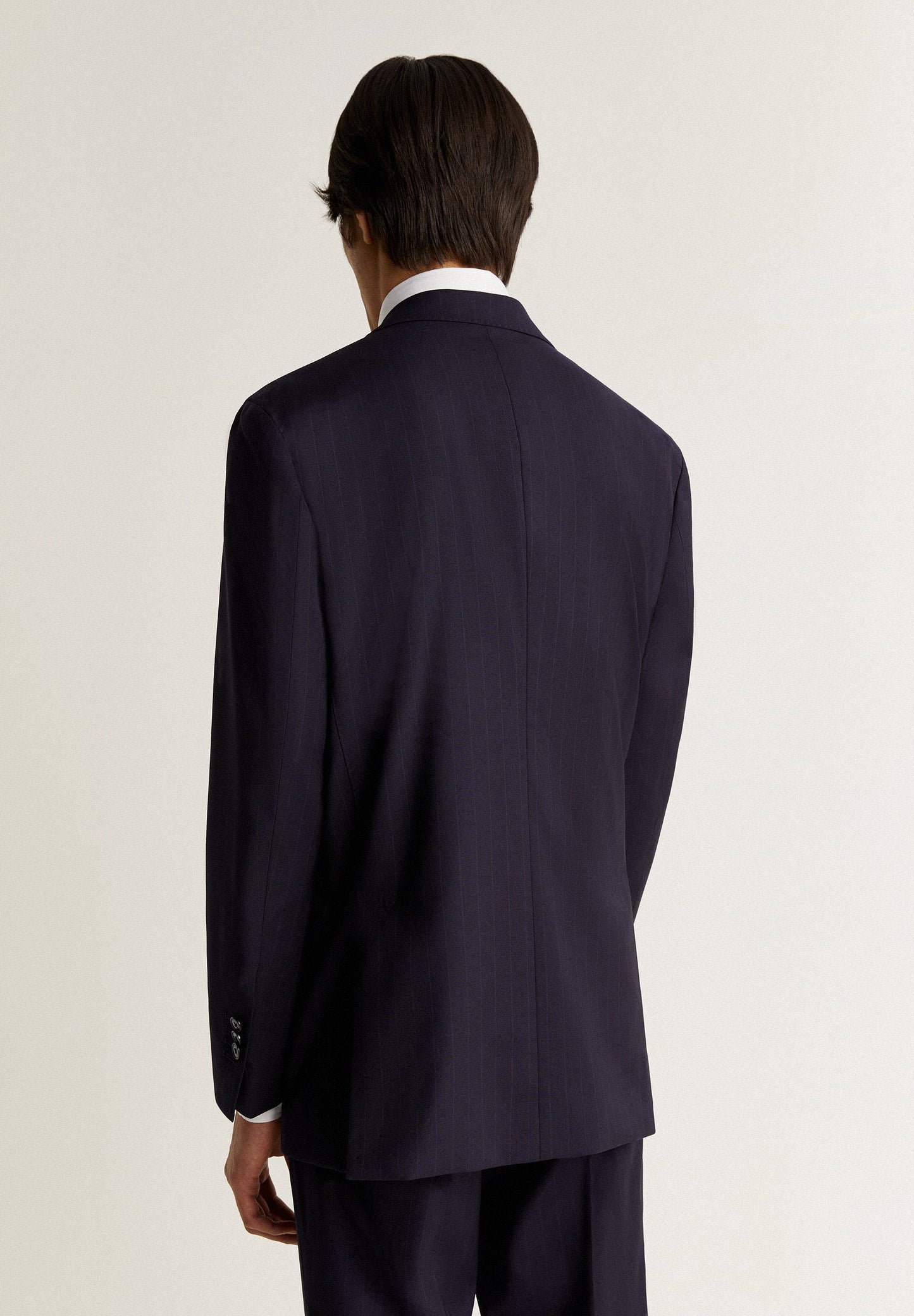 STRIPED NAVY BLUE WOOL SUIT