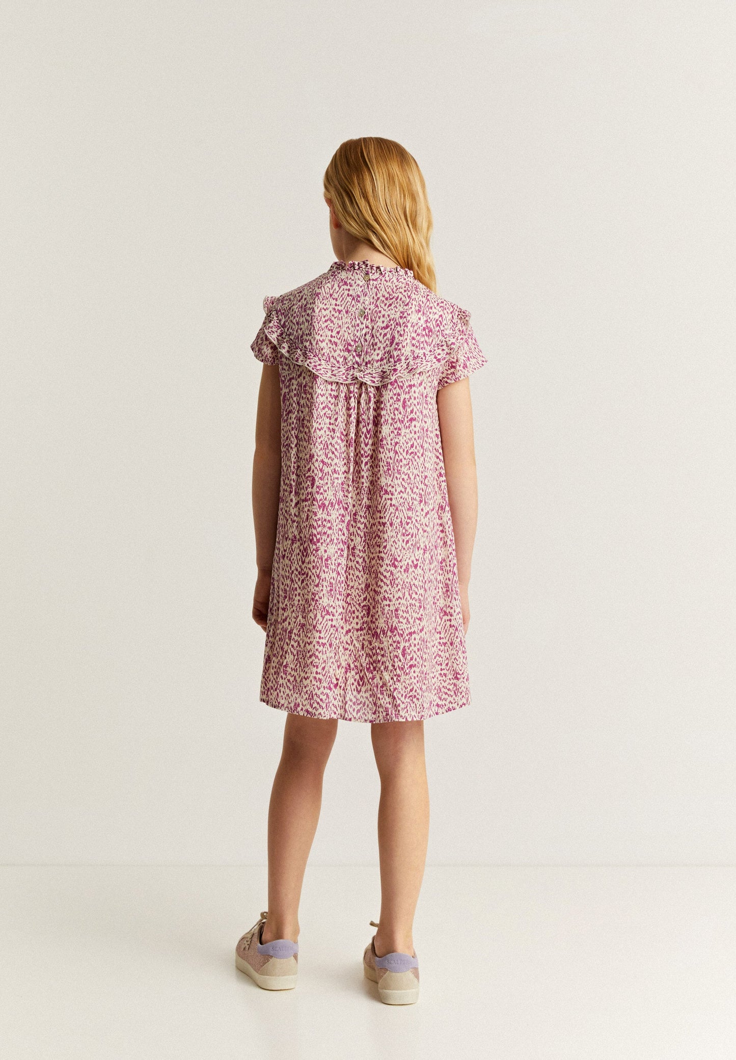 DRESS WITH SMOCKED YOKE
