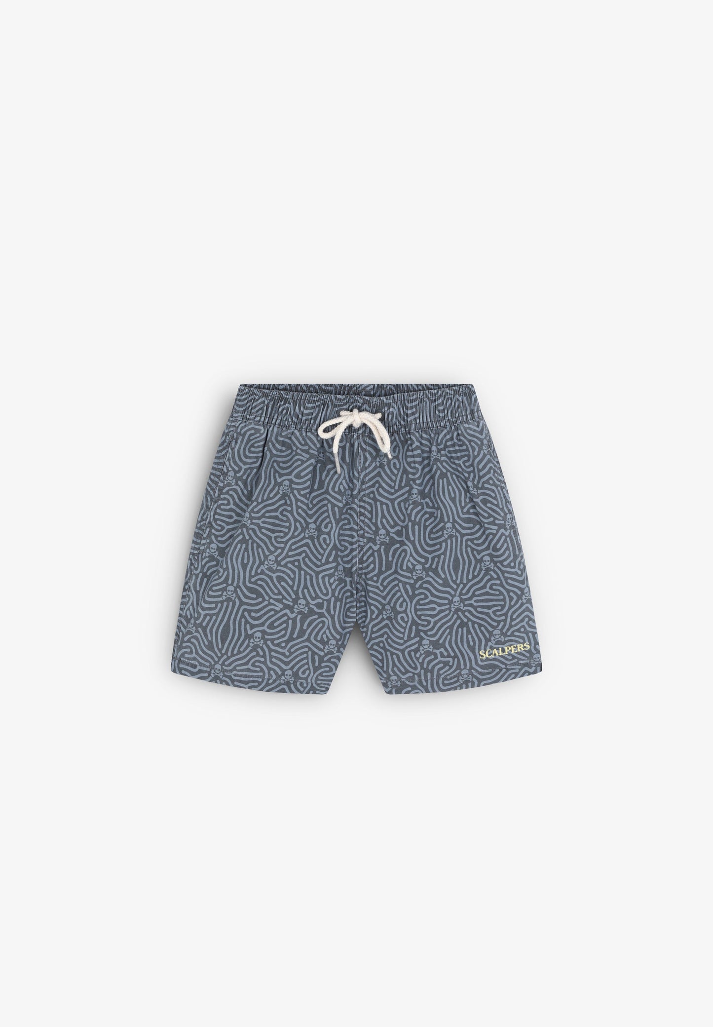 SWIMMING TRUNKS WITH ALL-OVER SKULLS DETAIL