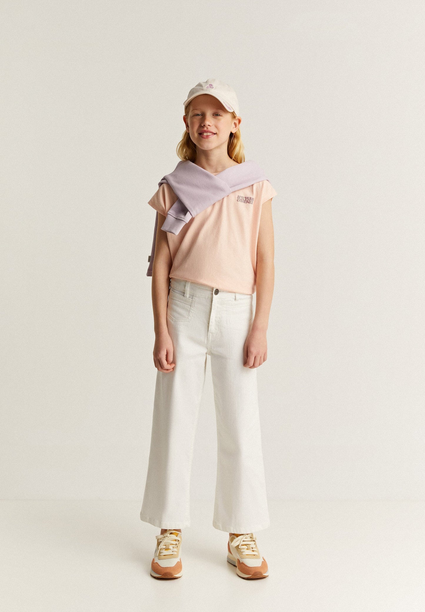 GLITTER LOGO T-SHIRT WITH KNOT