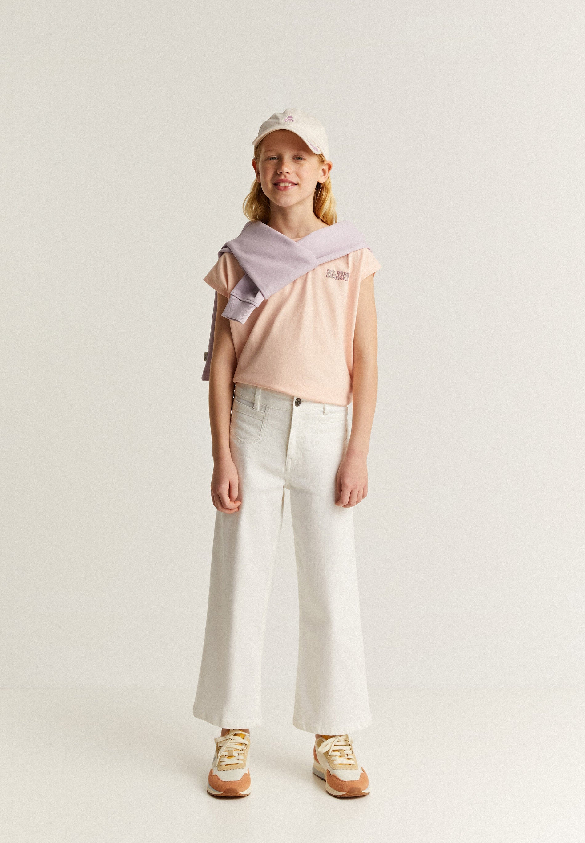 GLITTER LOGO T-SHIRT WITH KNOT