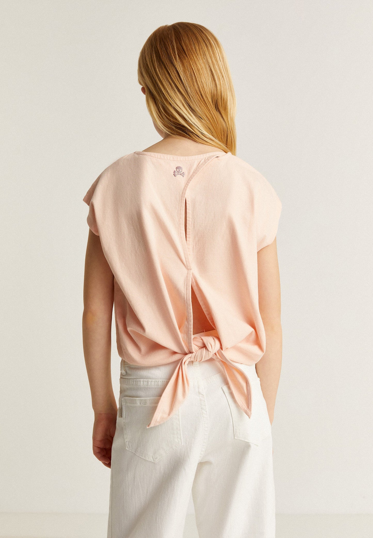 GLITTER LOGO T-SHIRT WITH KNOT