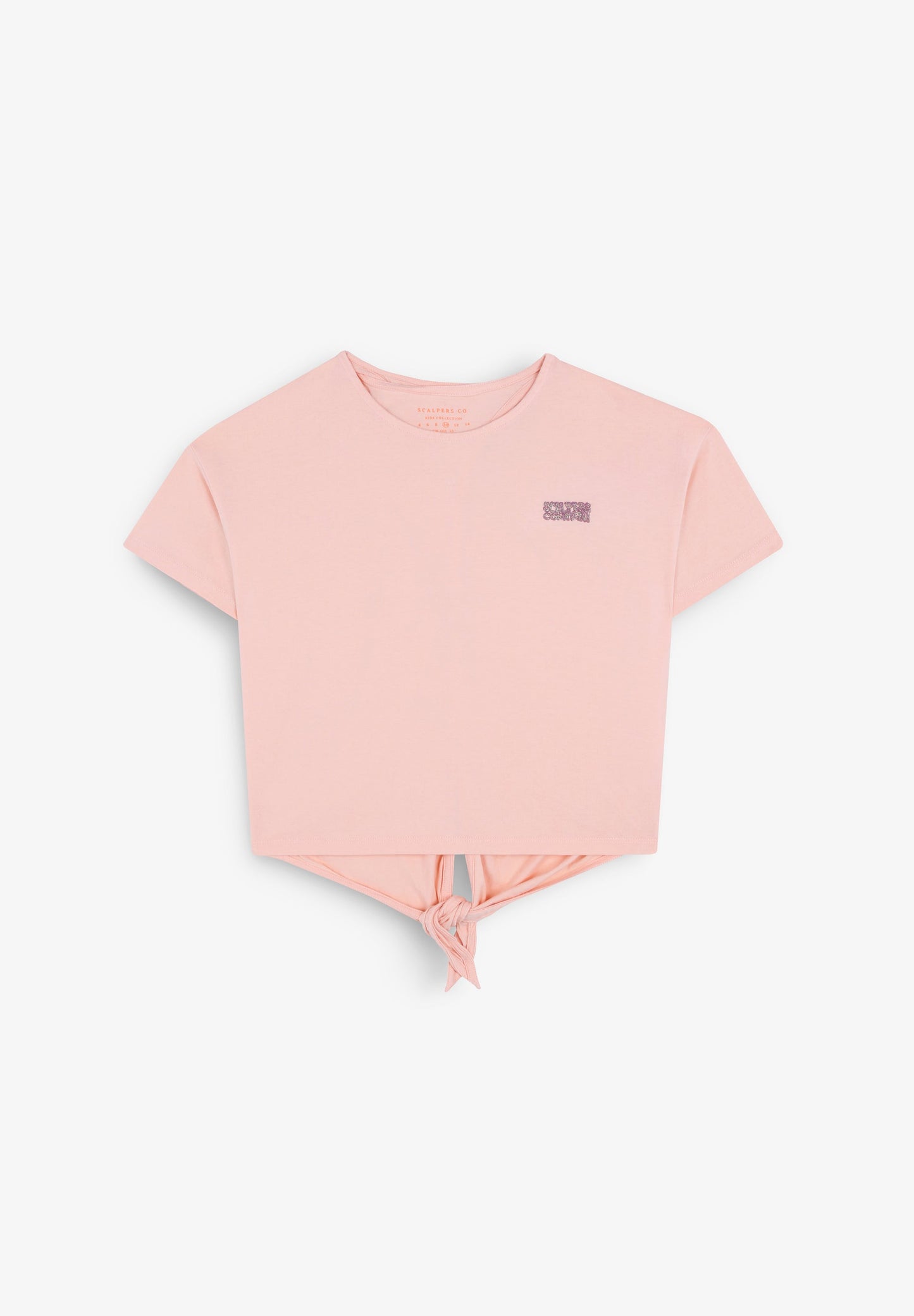 GLITTER LOGO T-SHIRT WITH KNOT