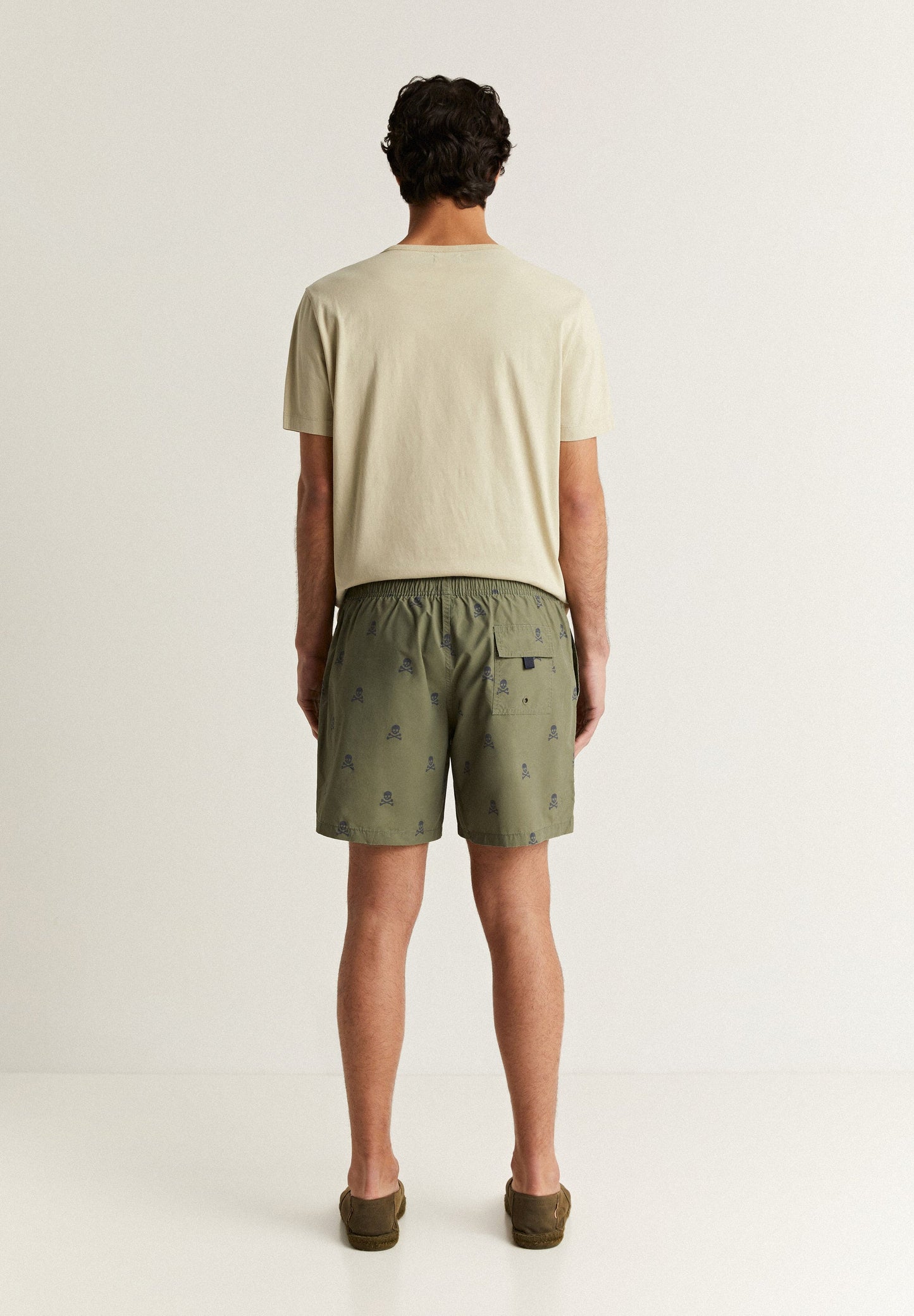 SWIMMING TRUNKS WITH ALL-OVER SKULLS