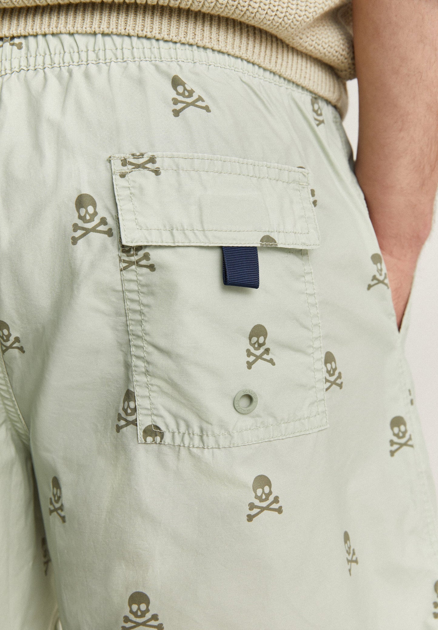 SWIMMING TRUNKS WITH ALL-OVER SKULLS