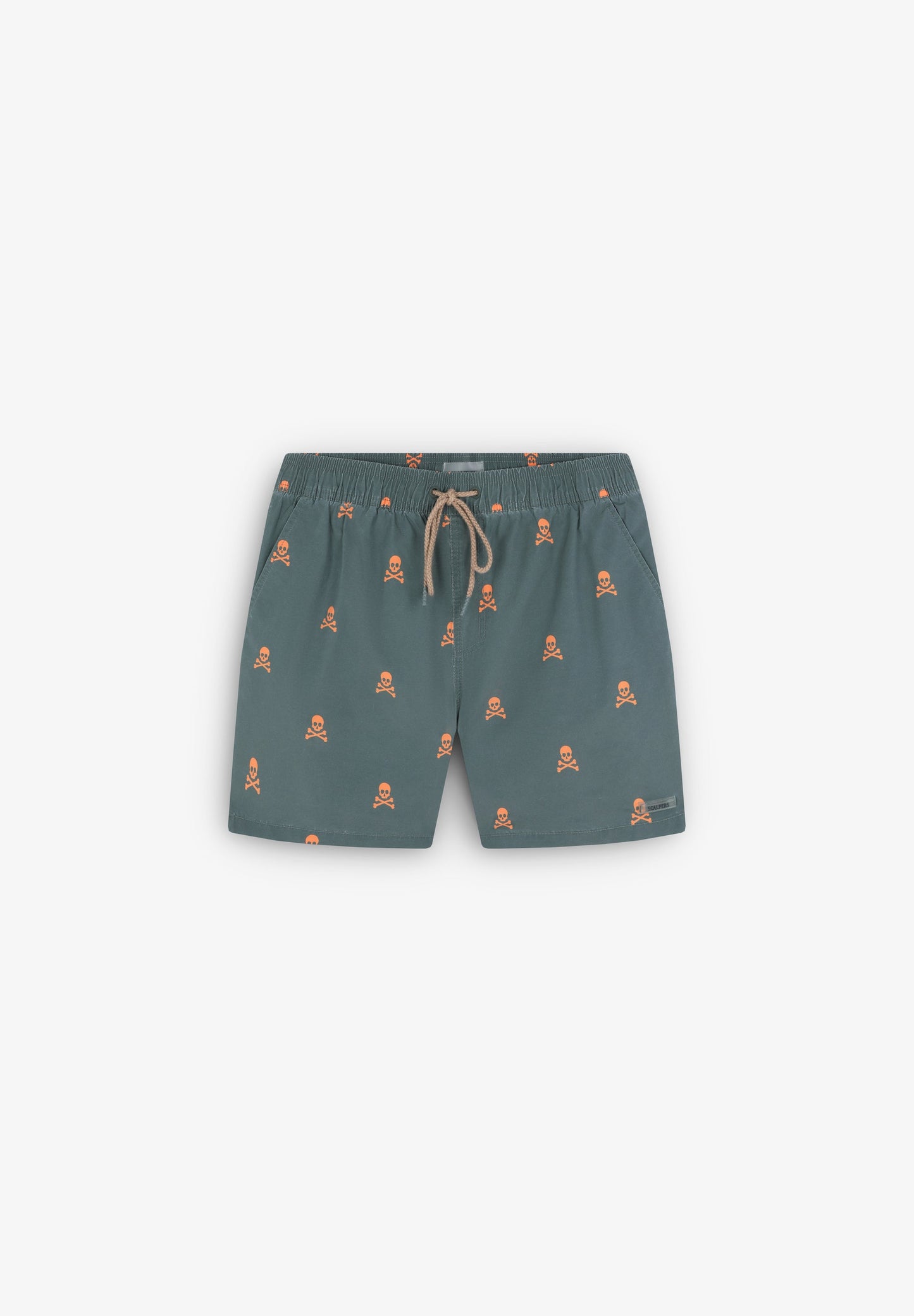 SWIMMING TRUNKS WITH ALL-OVER NEON SKULLS