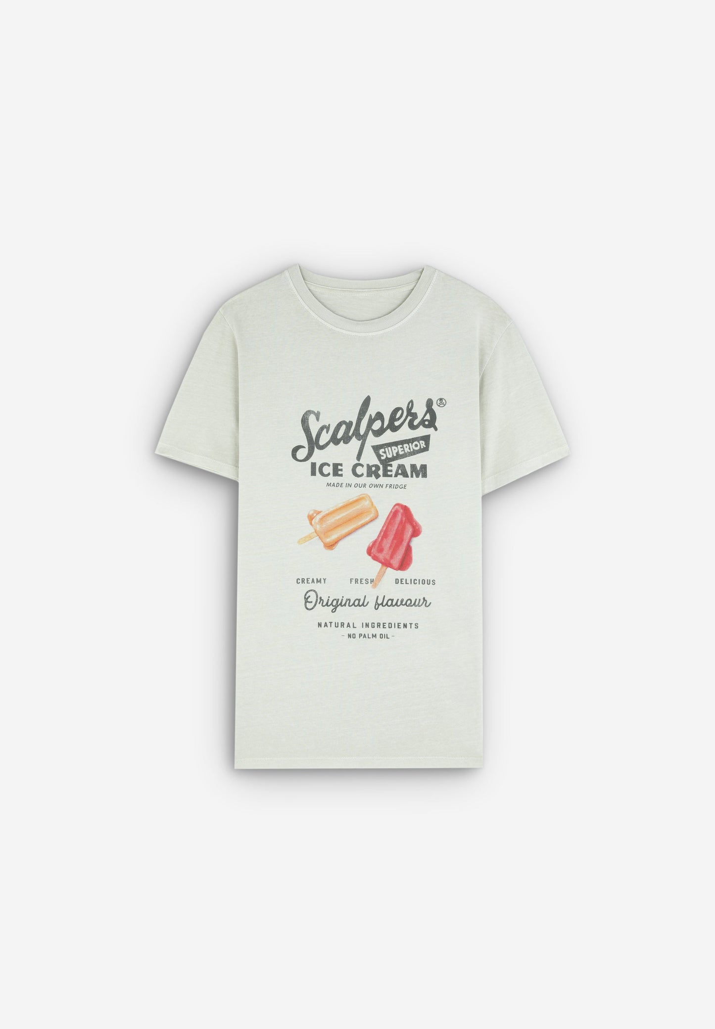 FADED T-SHIRT WITH FRONT PRINT