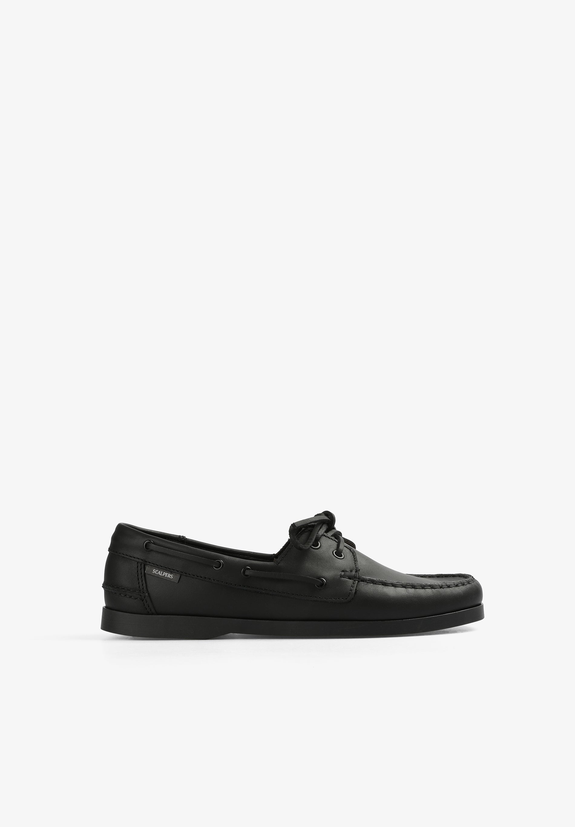 PLAIN LEATHER DECK SHOES