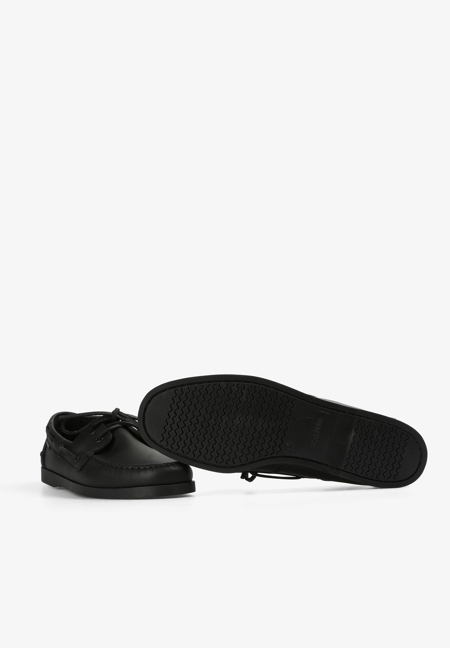 PLAIN LEATHER DECK SHOES