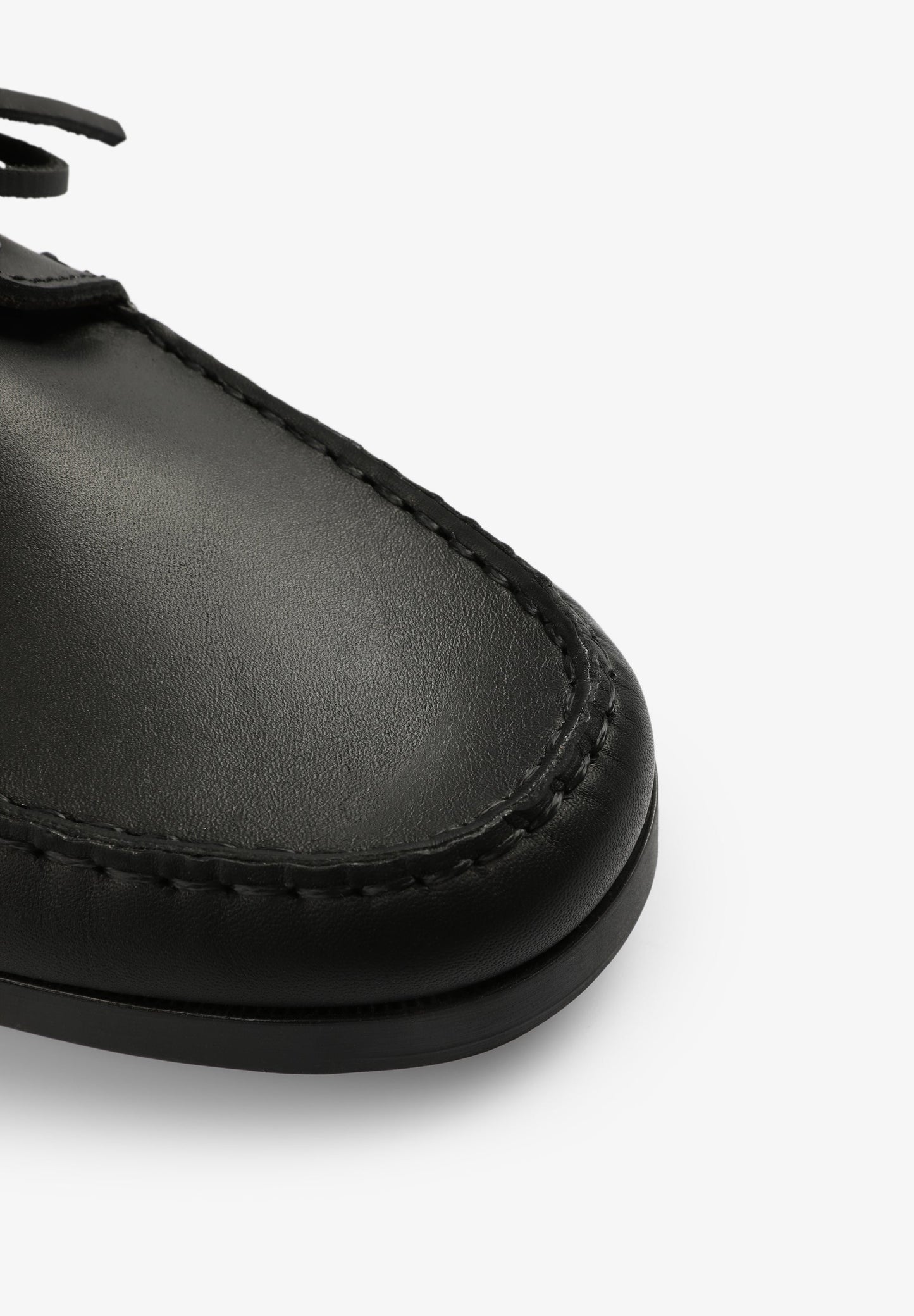 PLAIN LEATHER DECK SHOES