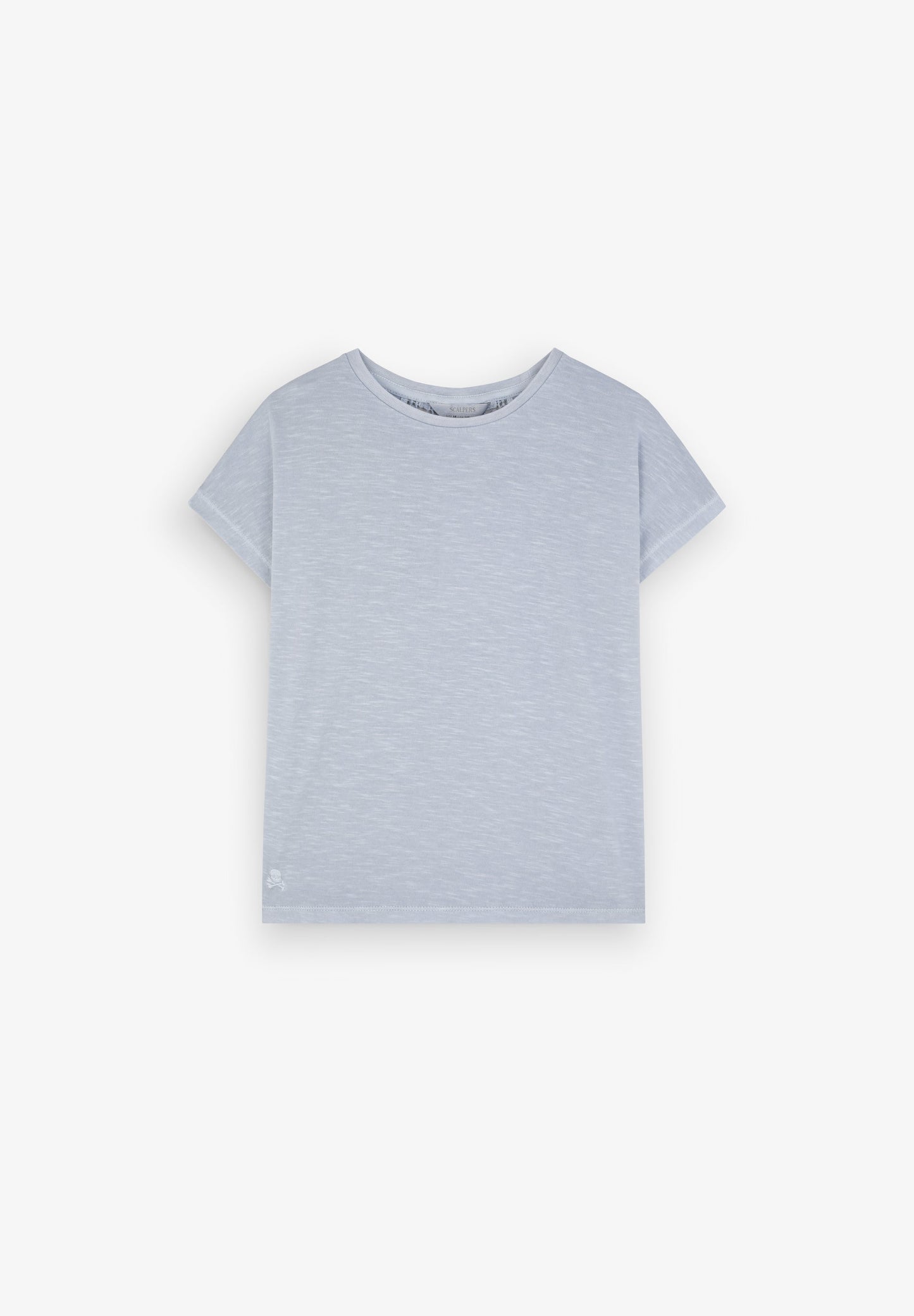 SLUB KNIT T-SHIRT WITH BACK LACE DETAIL