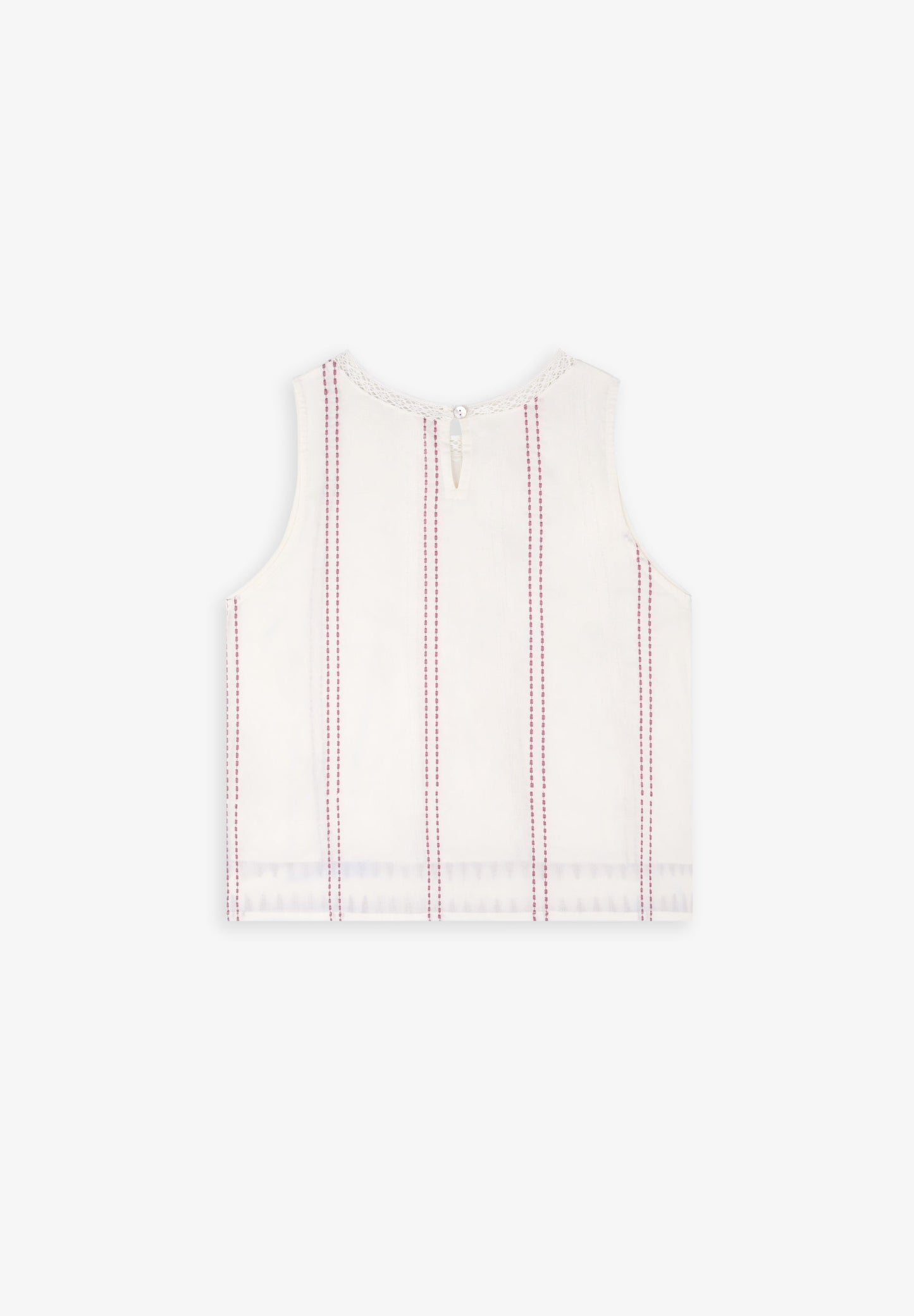 TOP WITH CONTRAST EMBROIDERY DETAIL