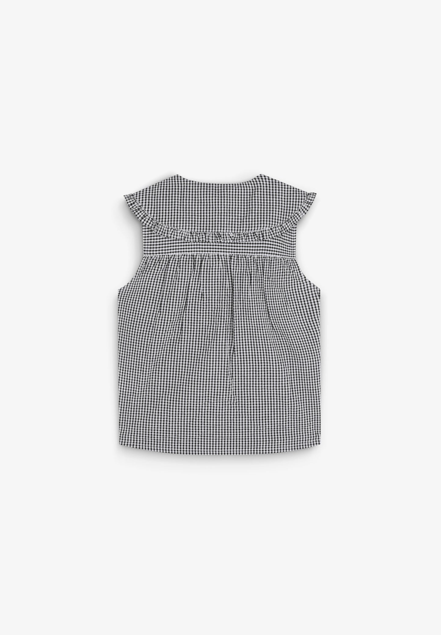 GINGHAM BLOUSE WITH PETER PAN COLLAR