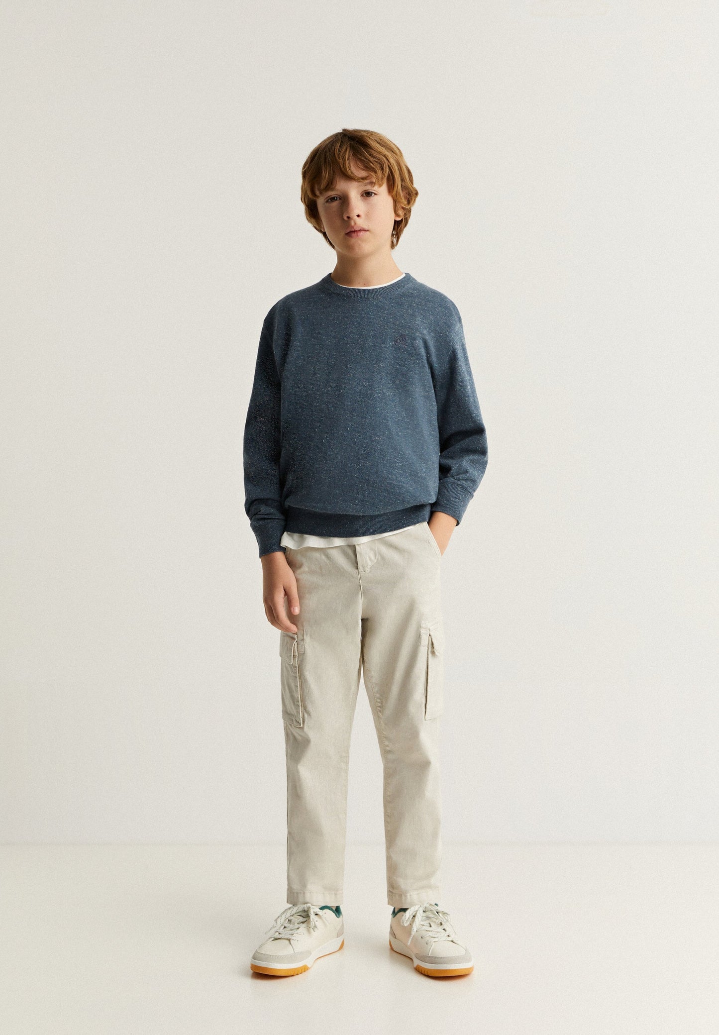 SPECKLED SWEATER WITH SKULL