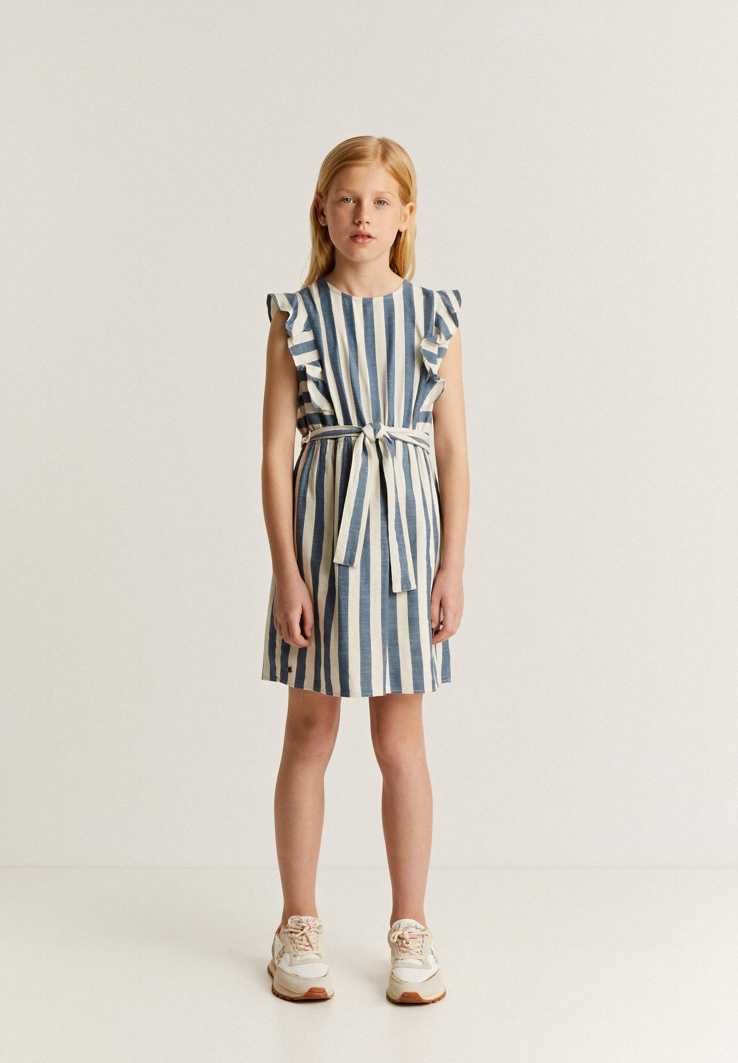 STRIPED DRESS WITH BOW