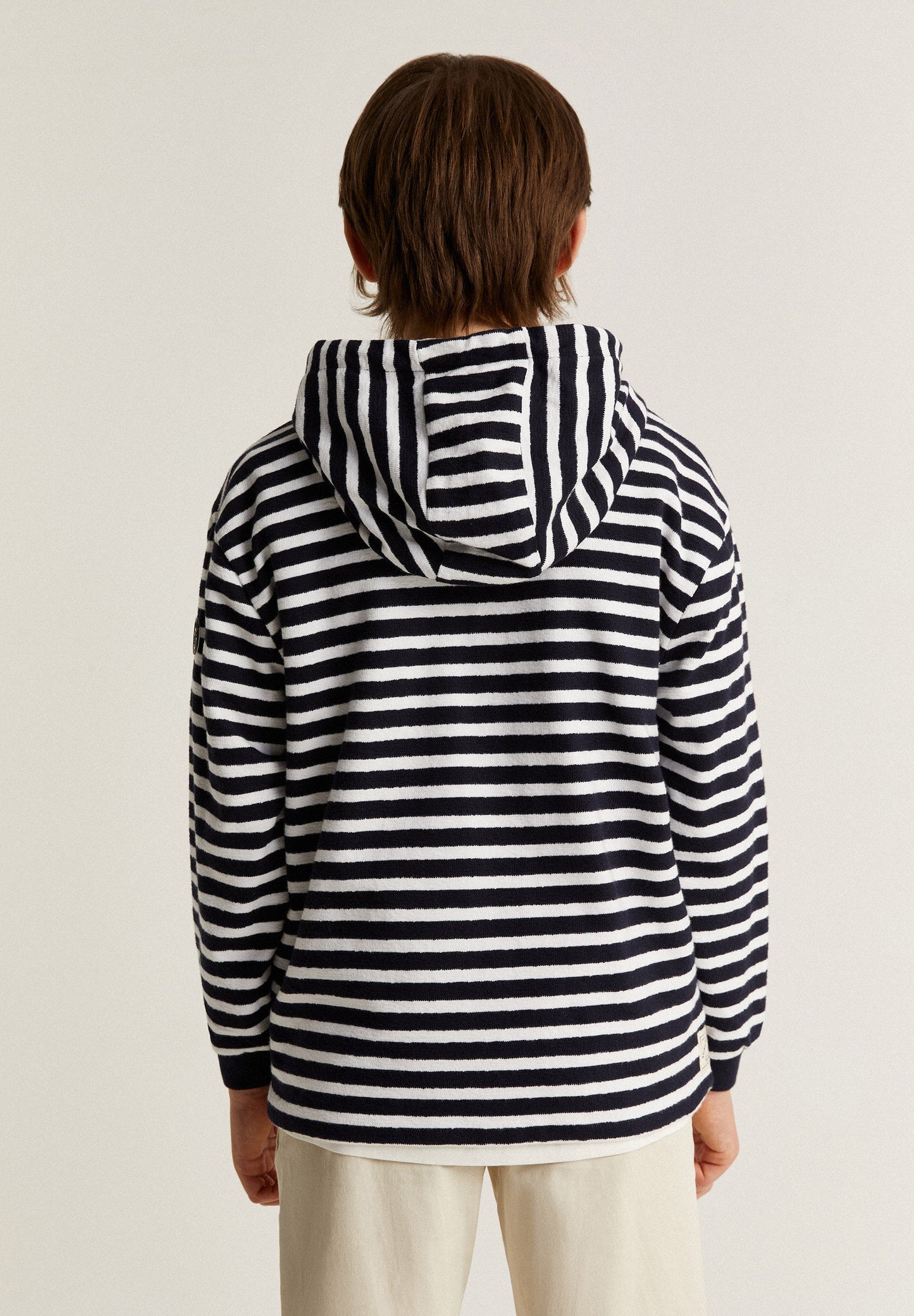 STRIPED HOODIE WITH ZIP