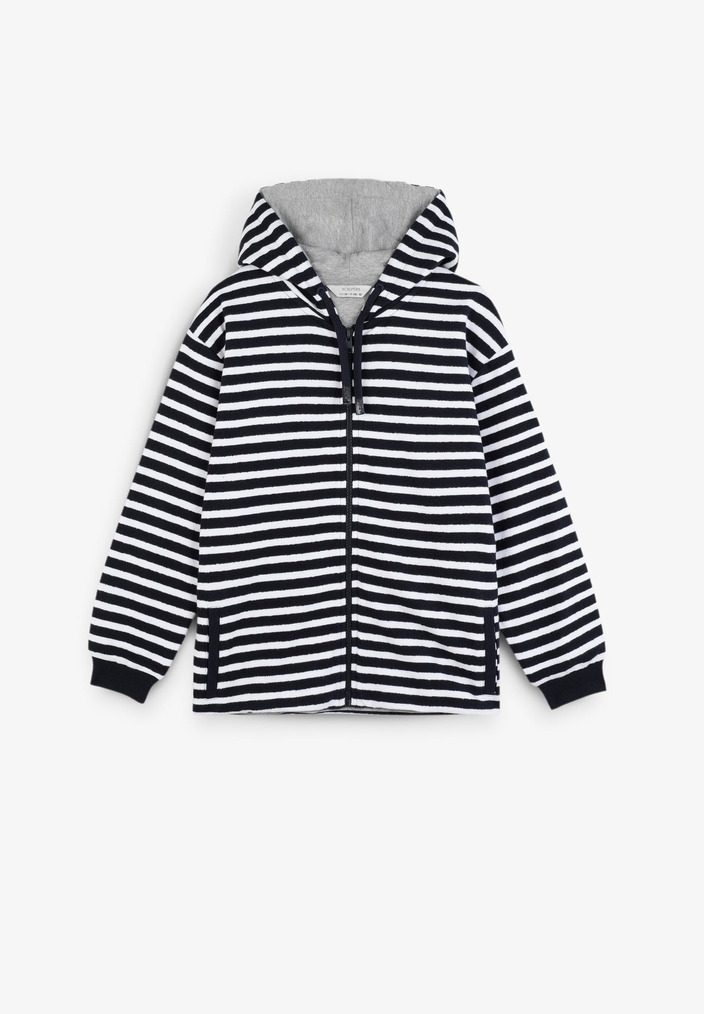 STRIPED HOODIE WITH ZIP