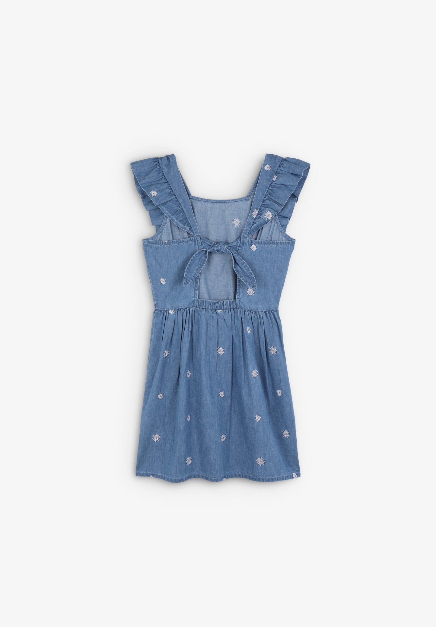 DENIM DRESS WITH EMBROIDERY