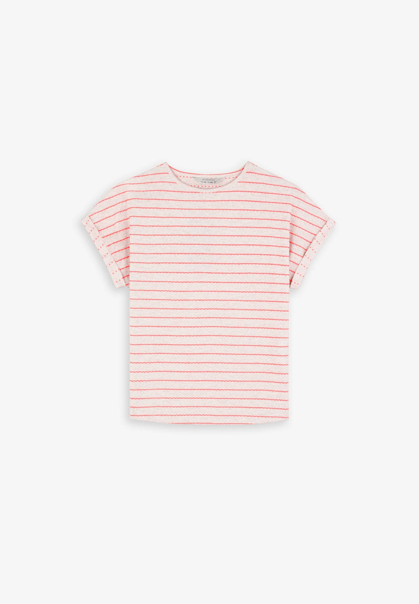 T-SHIRT WITH WOVEN NEON STRIPES