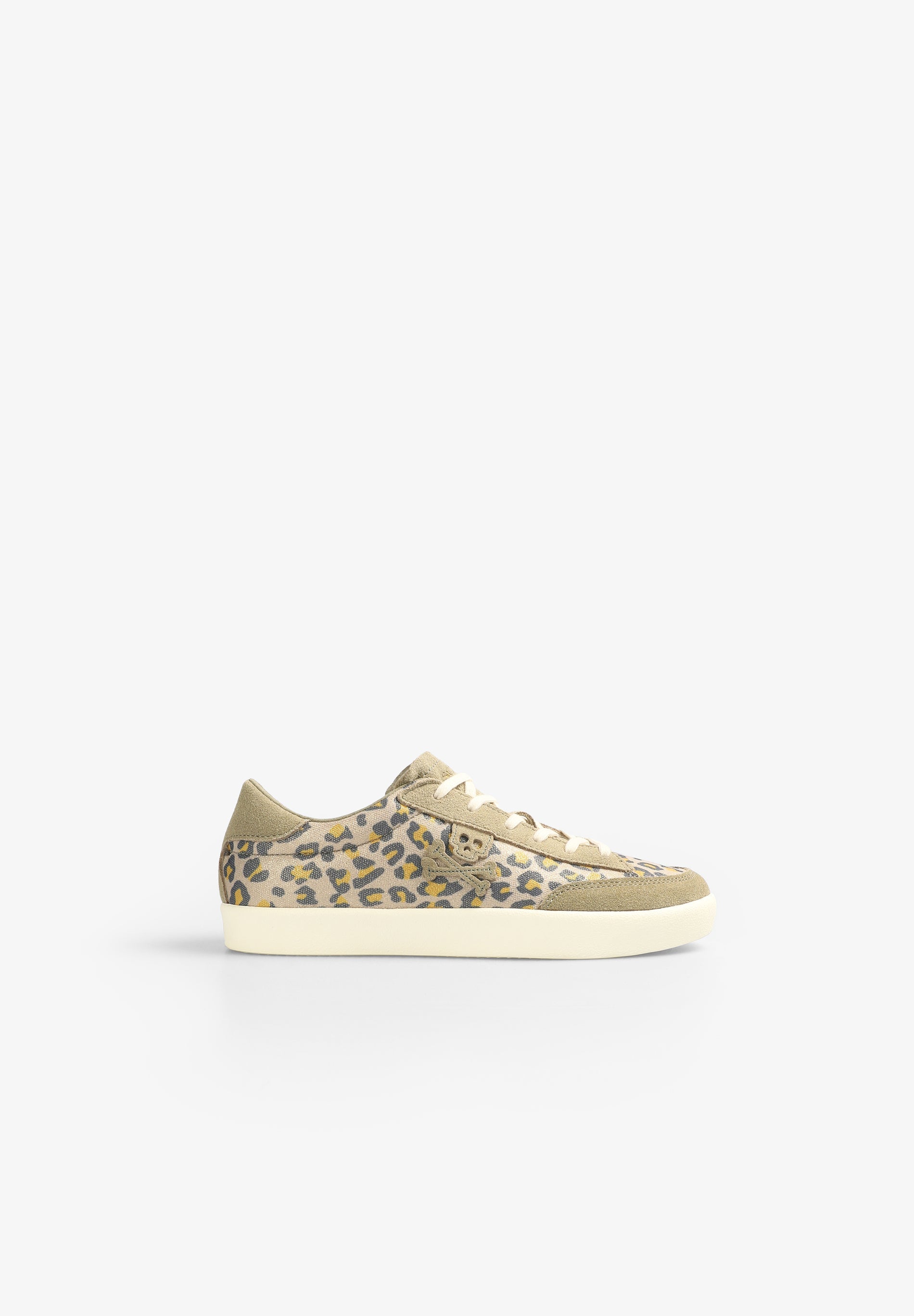 LOW TOP SNEAKERS WITH ANIMAL PRINT SKULL