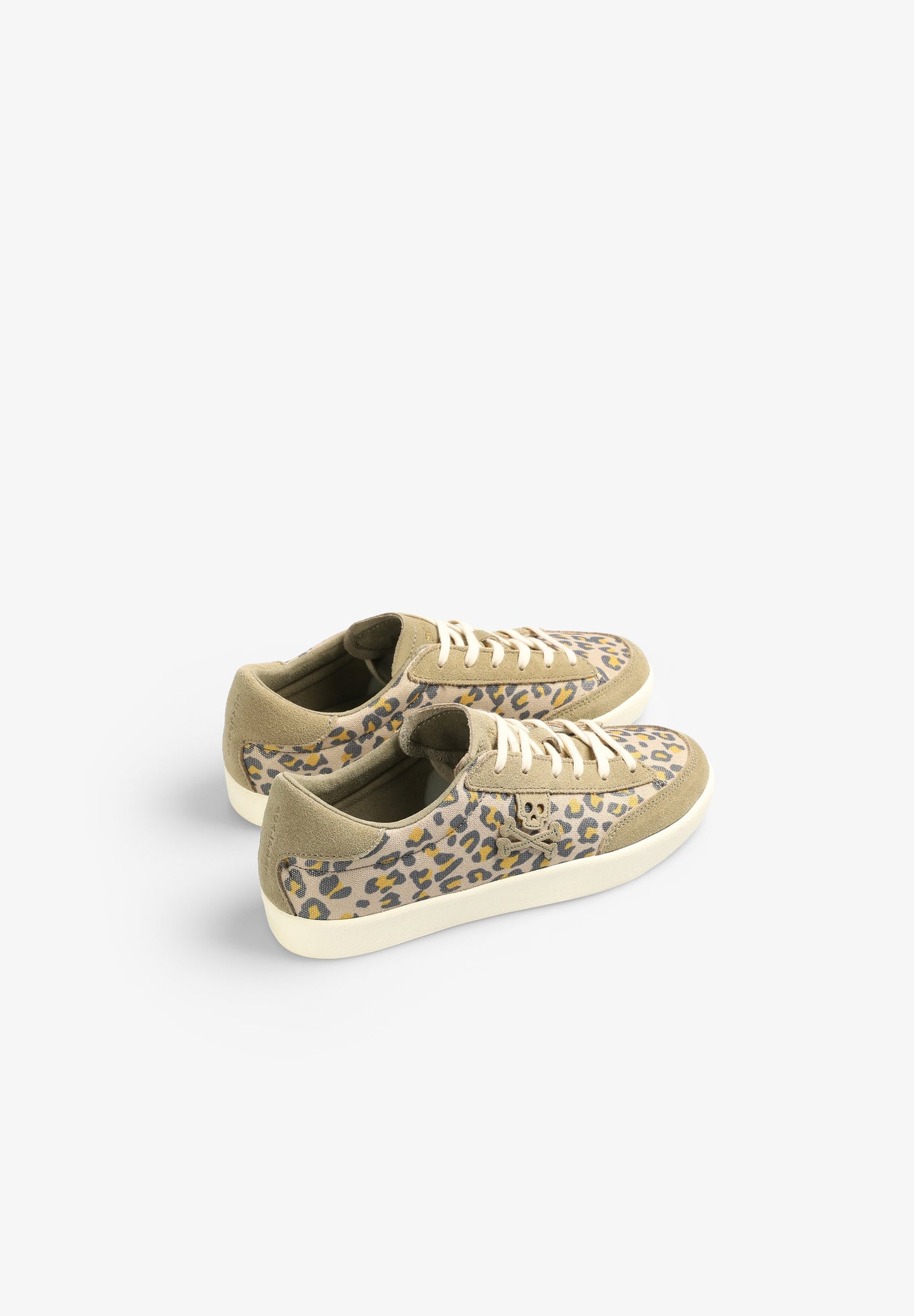 LOW TOP SNEAKERS WITH ANIMAL PRINT SKULL