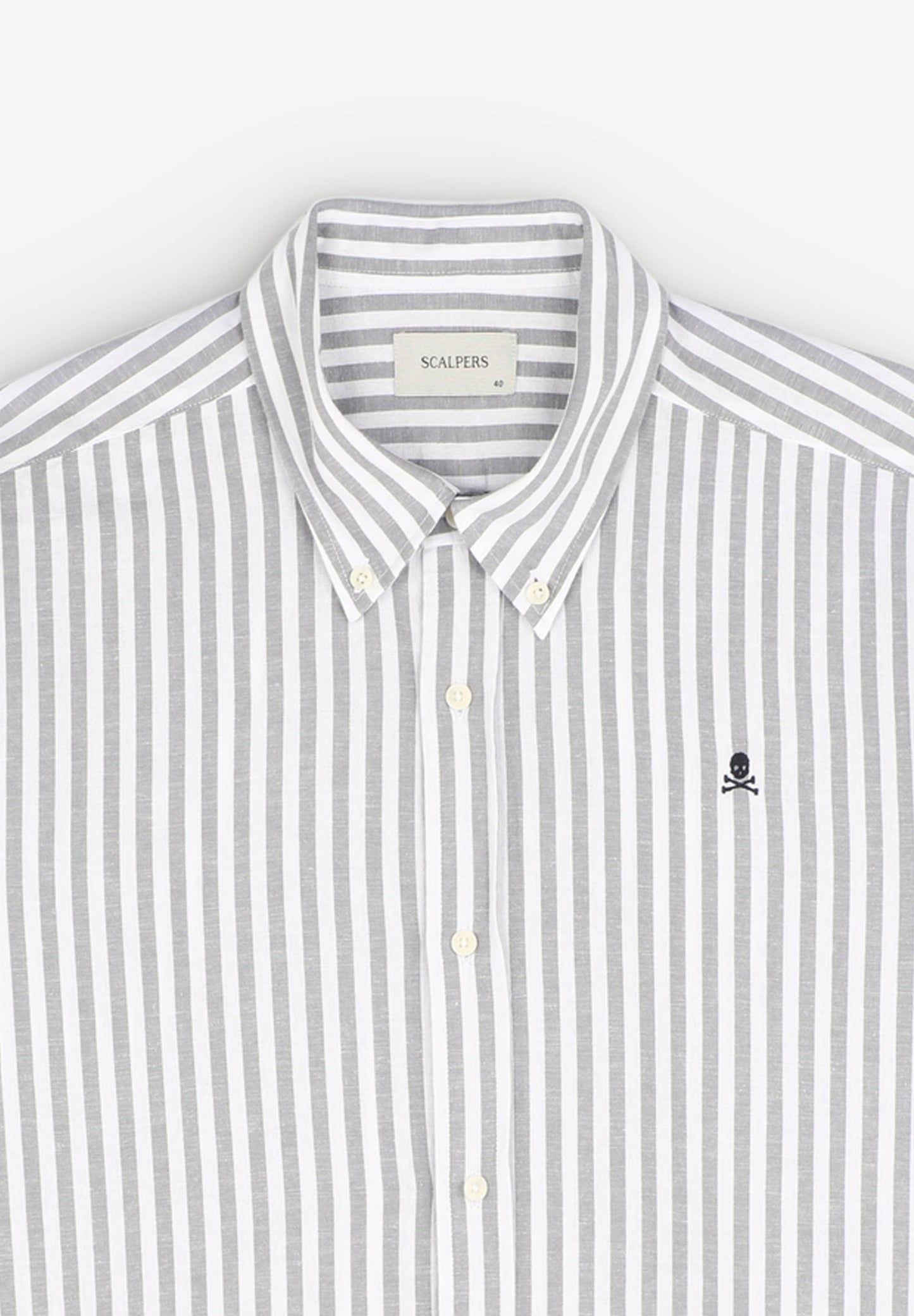 STRIPE SHIRT WITH BUTTON-DOWN COLLAR