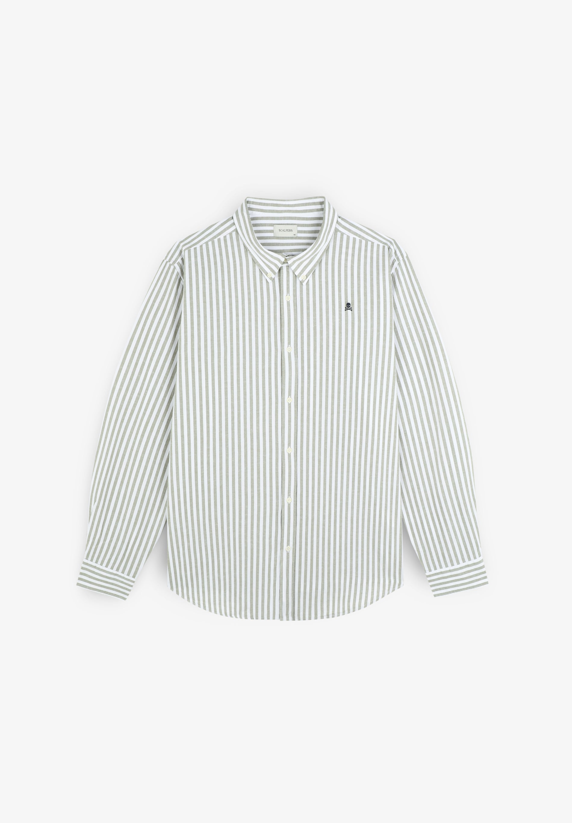STRIPE SHIRT WITH BUTTON-DOWN COLLAR