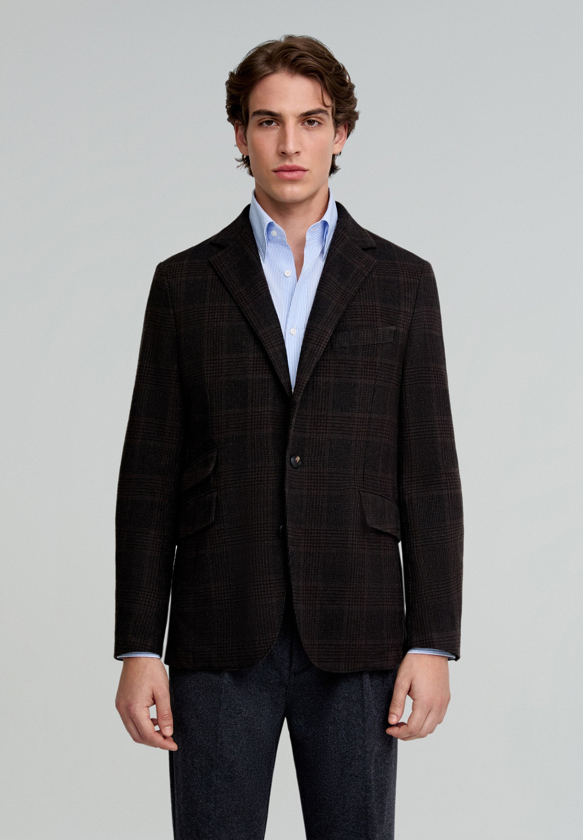WOOL CHECK BLAZER