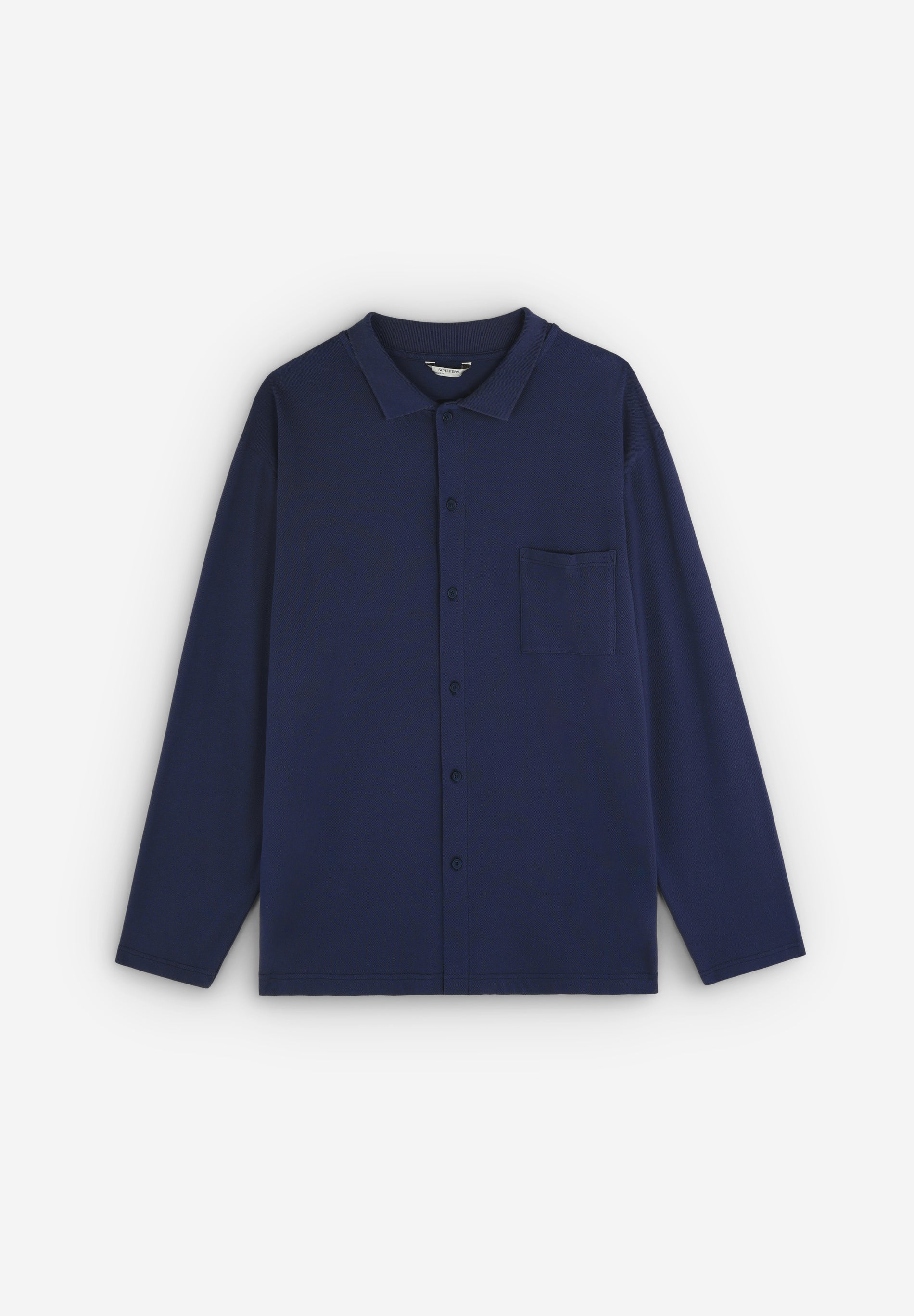 PIQUE CARDIGAN LS BT POLO
